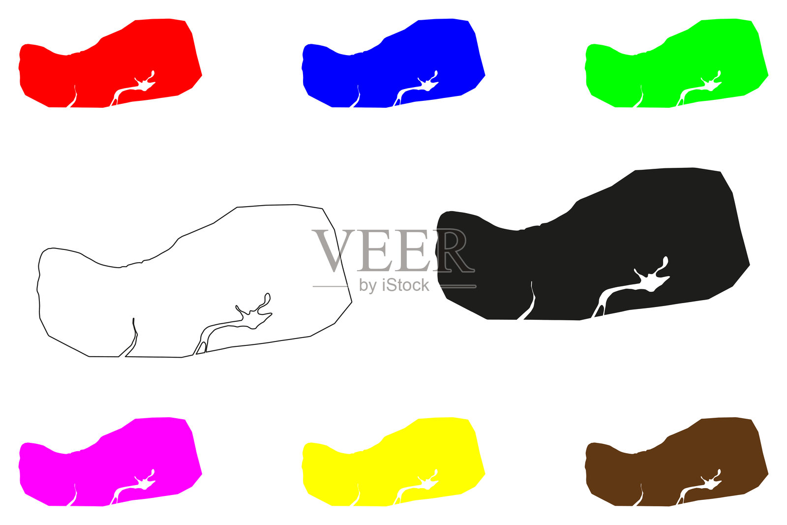 几内亚共和国杜布雷卡市（几内亚-科纳克里，金迪亚地区）地图矢量插图，涂鸦风格杜布雷卡地图插画图片素材