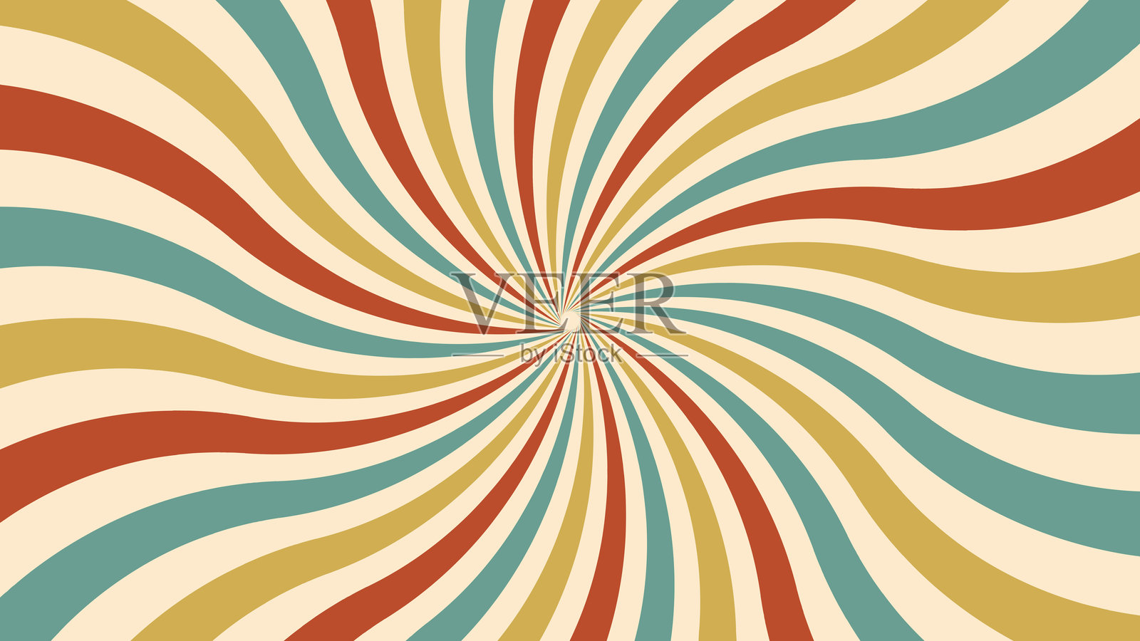 色彩斑斓的复古爆发矢量插图。带有磨损背景的抽象复古光线。插画图片素材