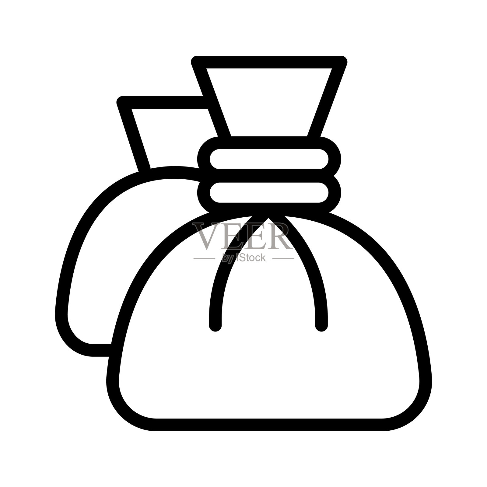 草药压缩图标，细线风格矢量插图设计插画图片素材