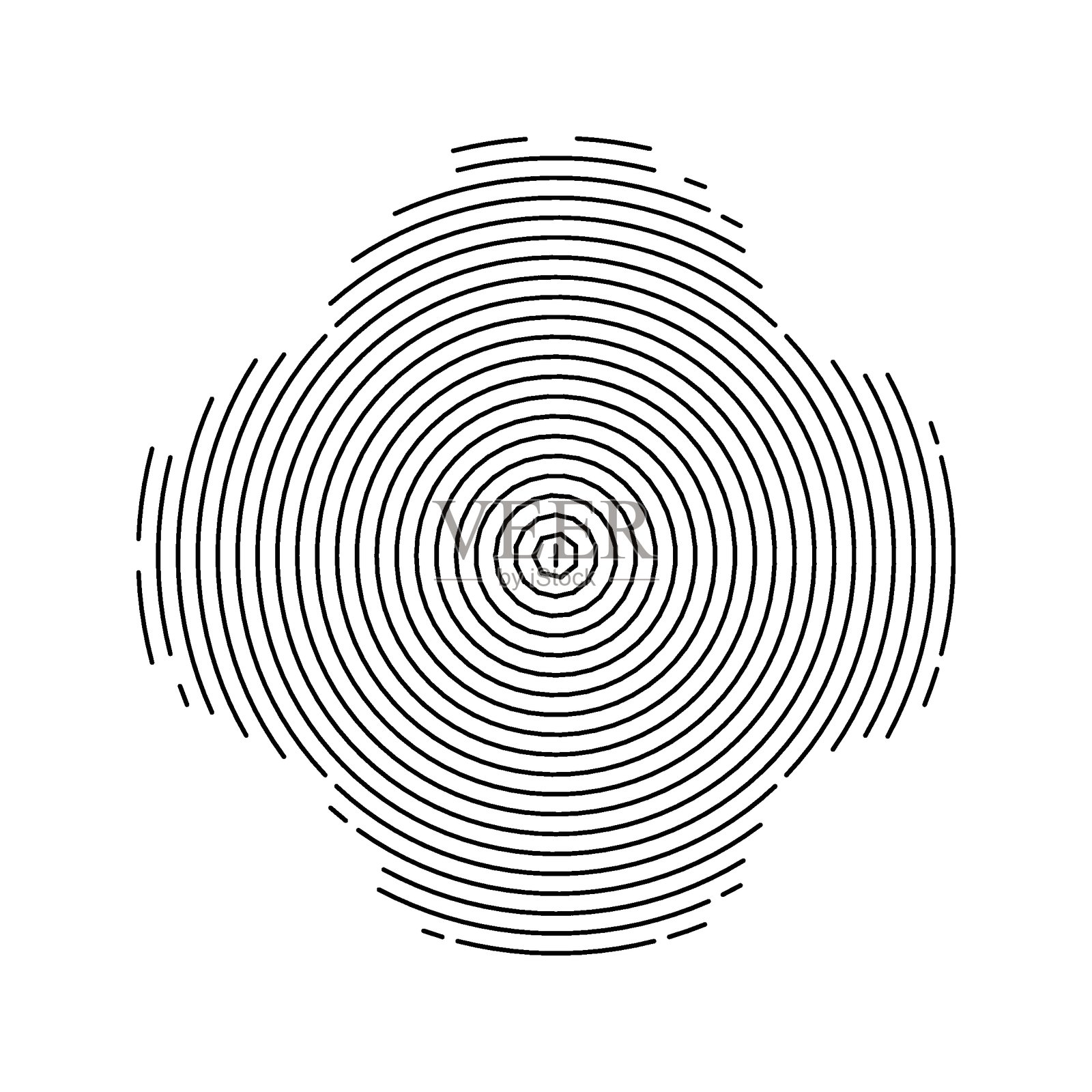 矢量抽象波浪半色调形状。独立的波普艺术点状纹理插画图片素材