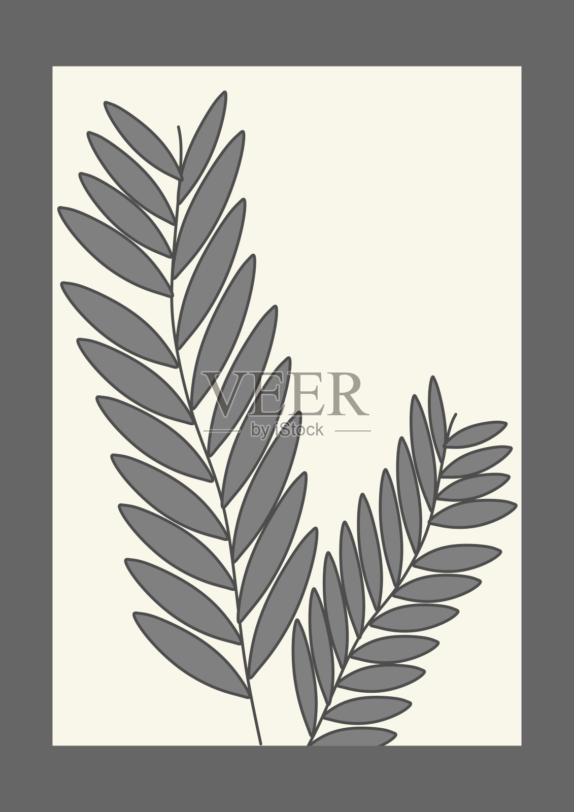 花卉主题的抽象背景。花卉墙面装饰插画图片素材