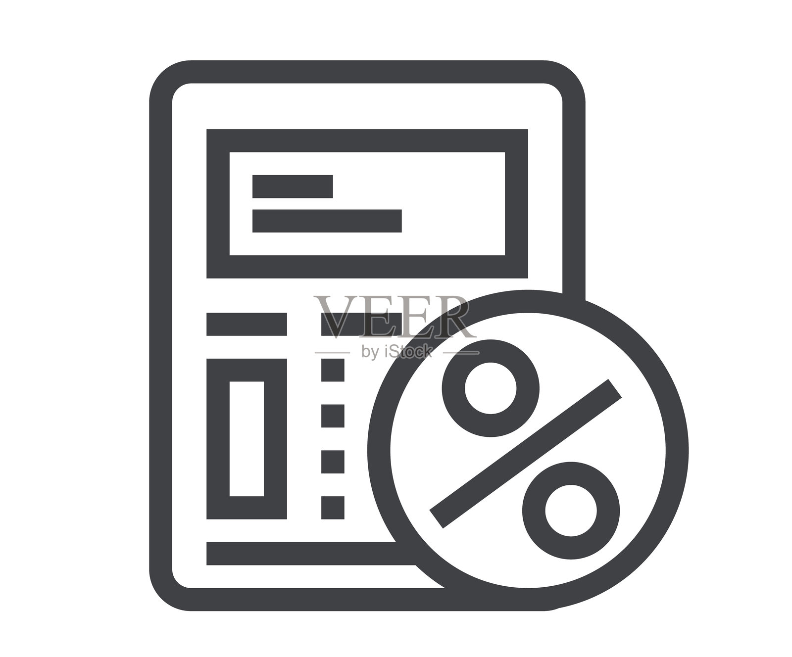 计算器银行投资孤立图标概念。矢量平面图形设计插图插画图片素材