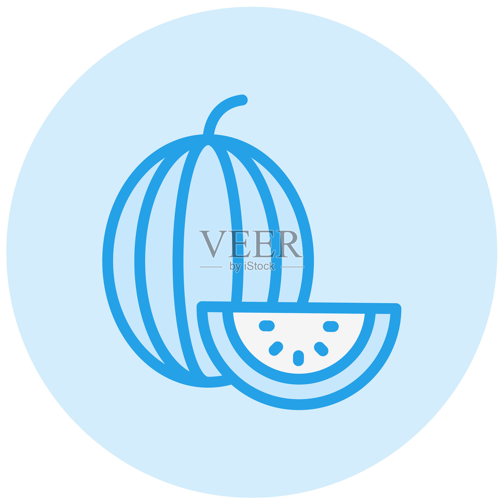 西瓜矢量图标设计插图插画图片素材