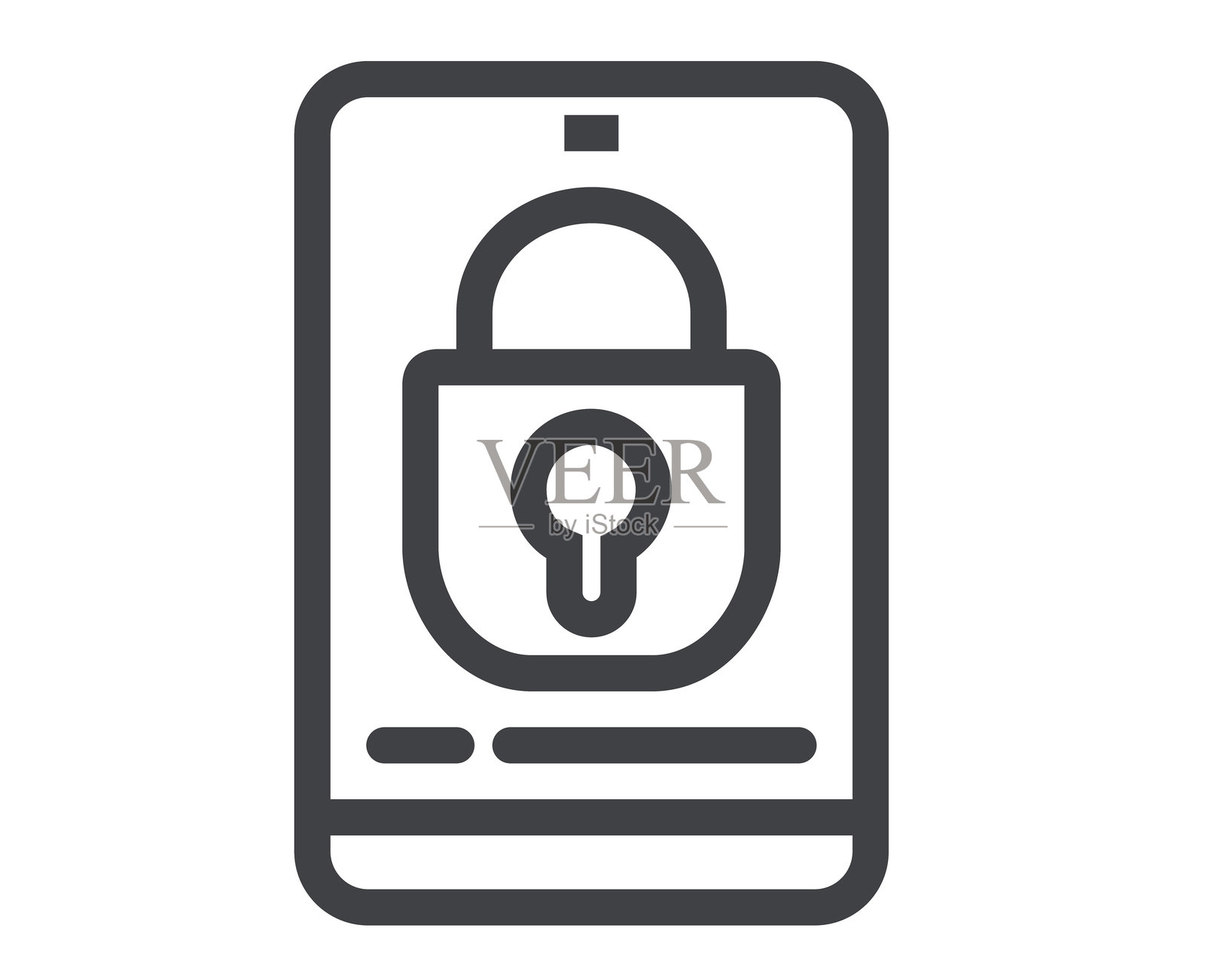 手机保护图标概念。矢量图形设计插图插画图片素材