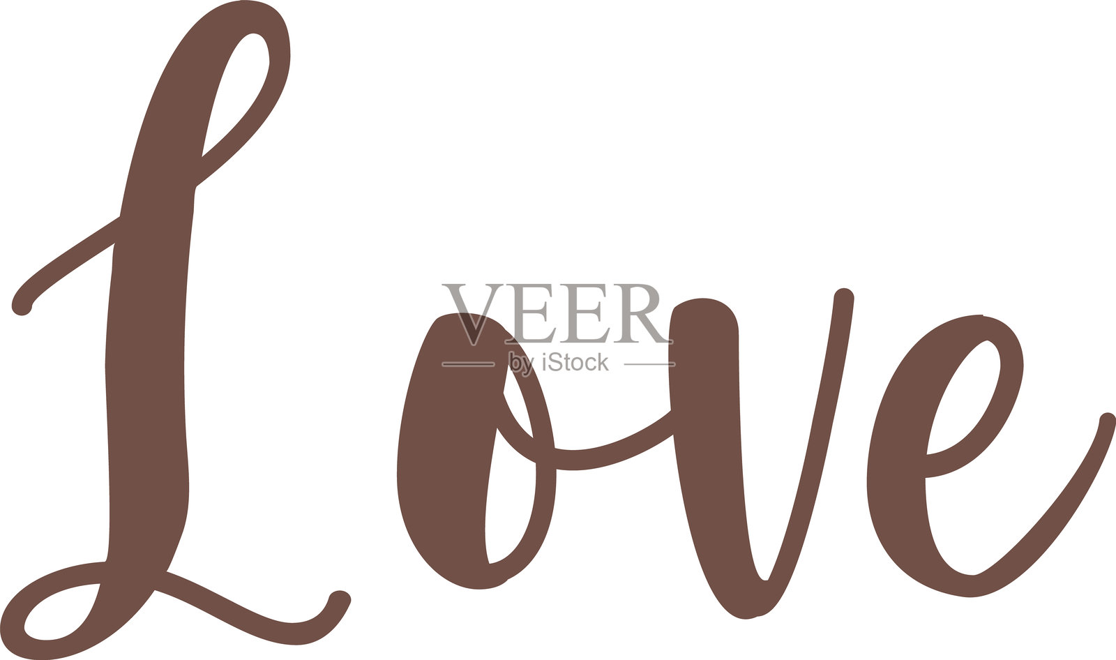 手绘的爱字母插画图片素材