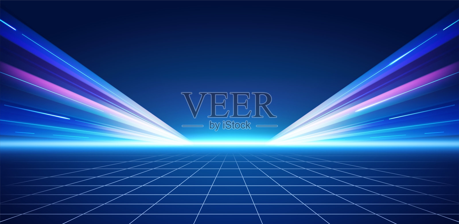 动态高速光线。未来运动技术的概念。插画图片素材