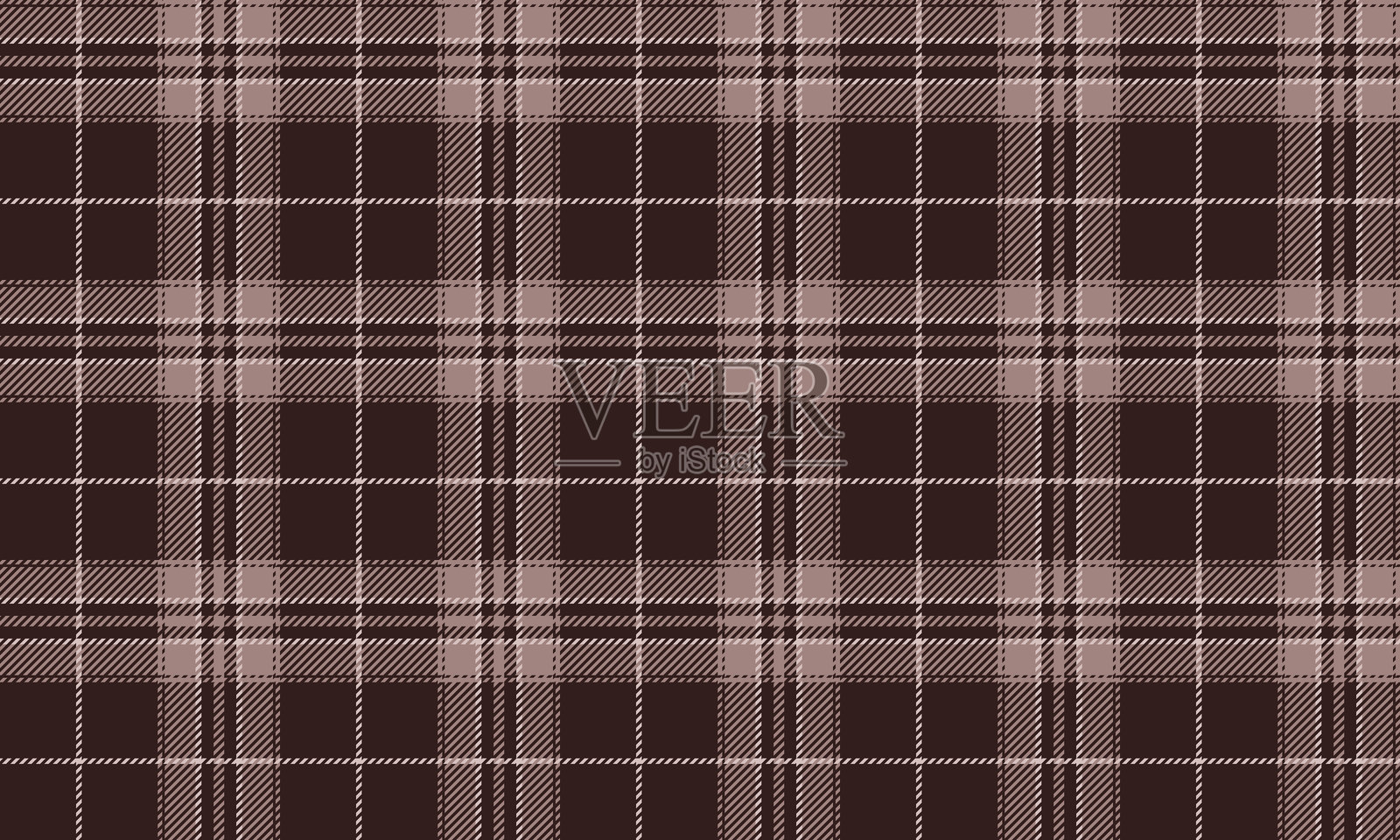 无缝格子，棕色和奶油色，奢华经典的图案，适合设计裙子、裤子或衬衫，使其看起来优雅时尚。插画图片素材