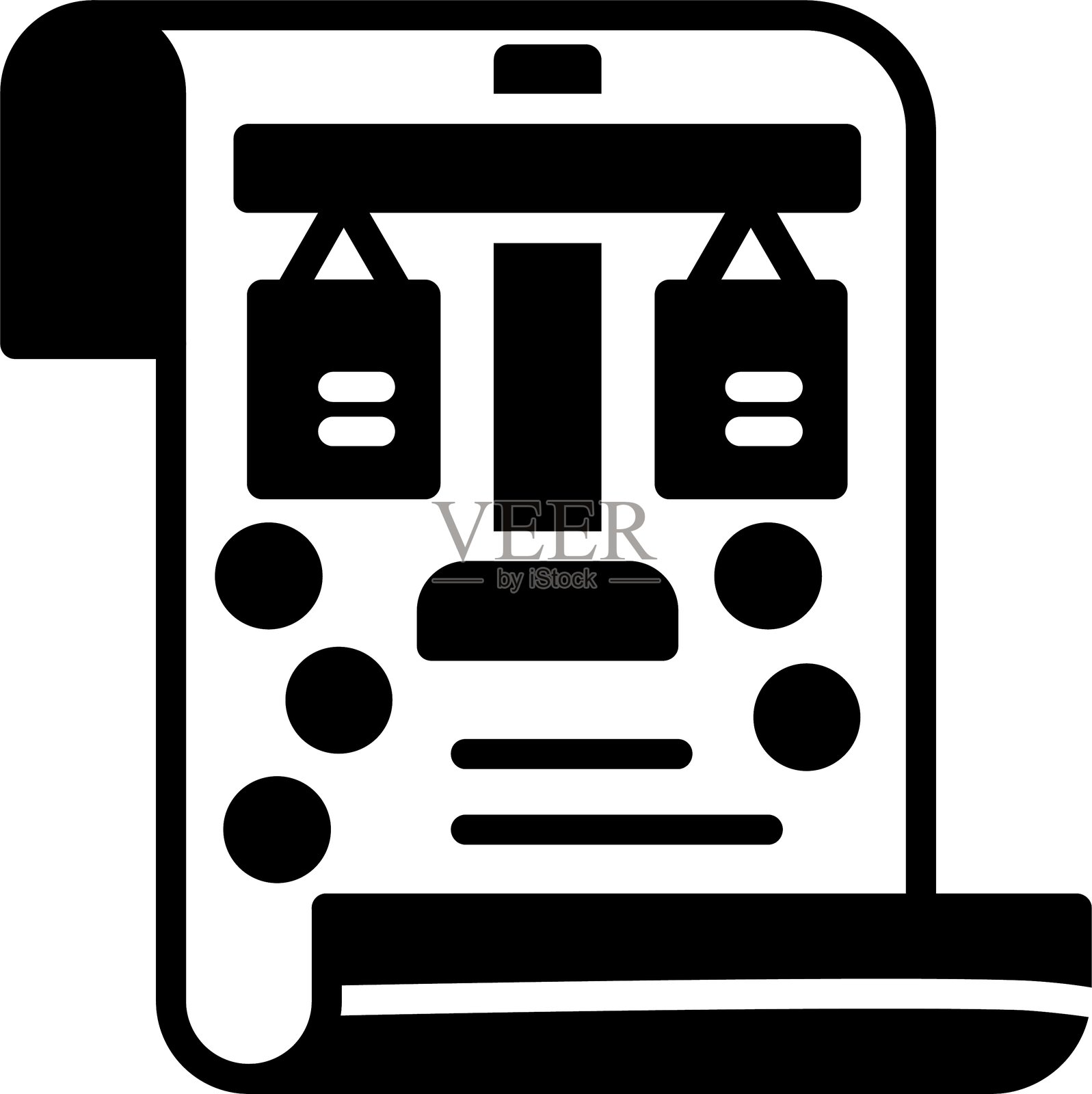 天平图标插画图片素材