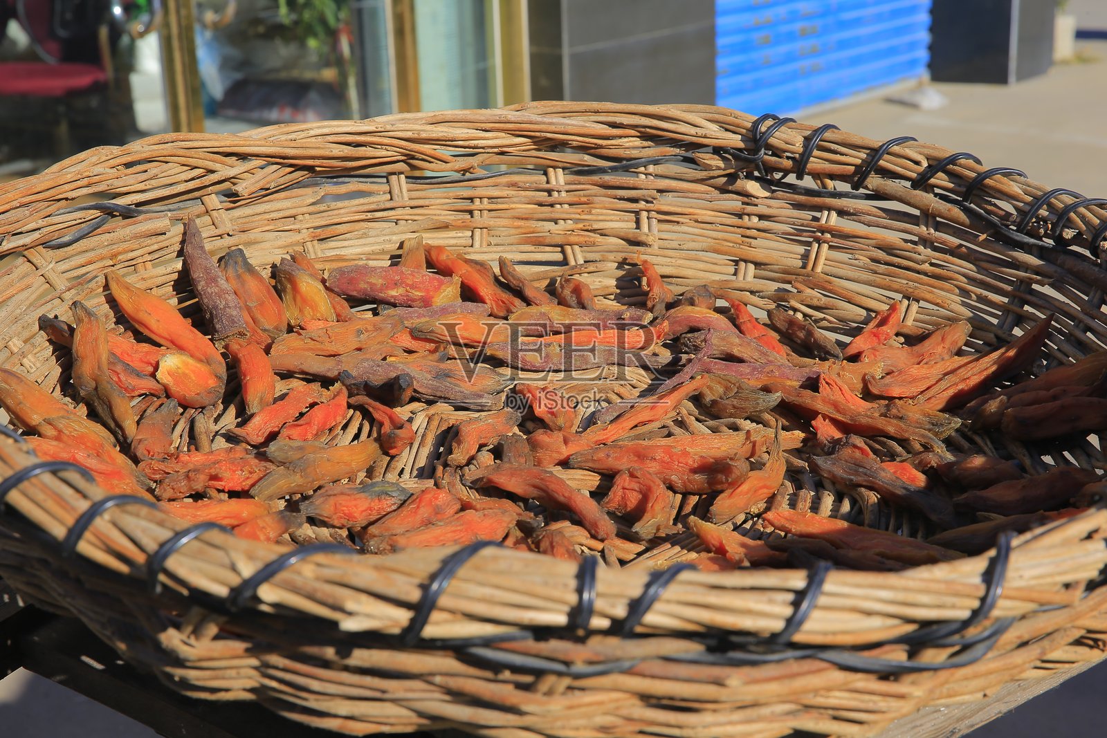 特写的干甜薯照片摄影图片