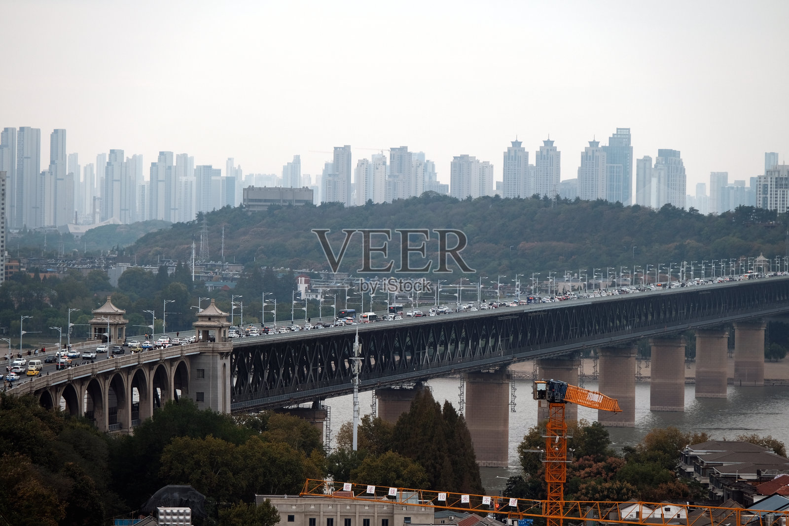 武汉长江大桥，湖北省照片摄影图片