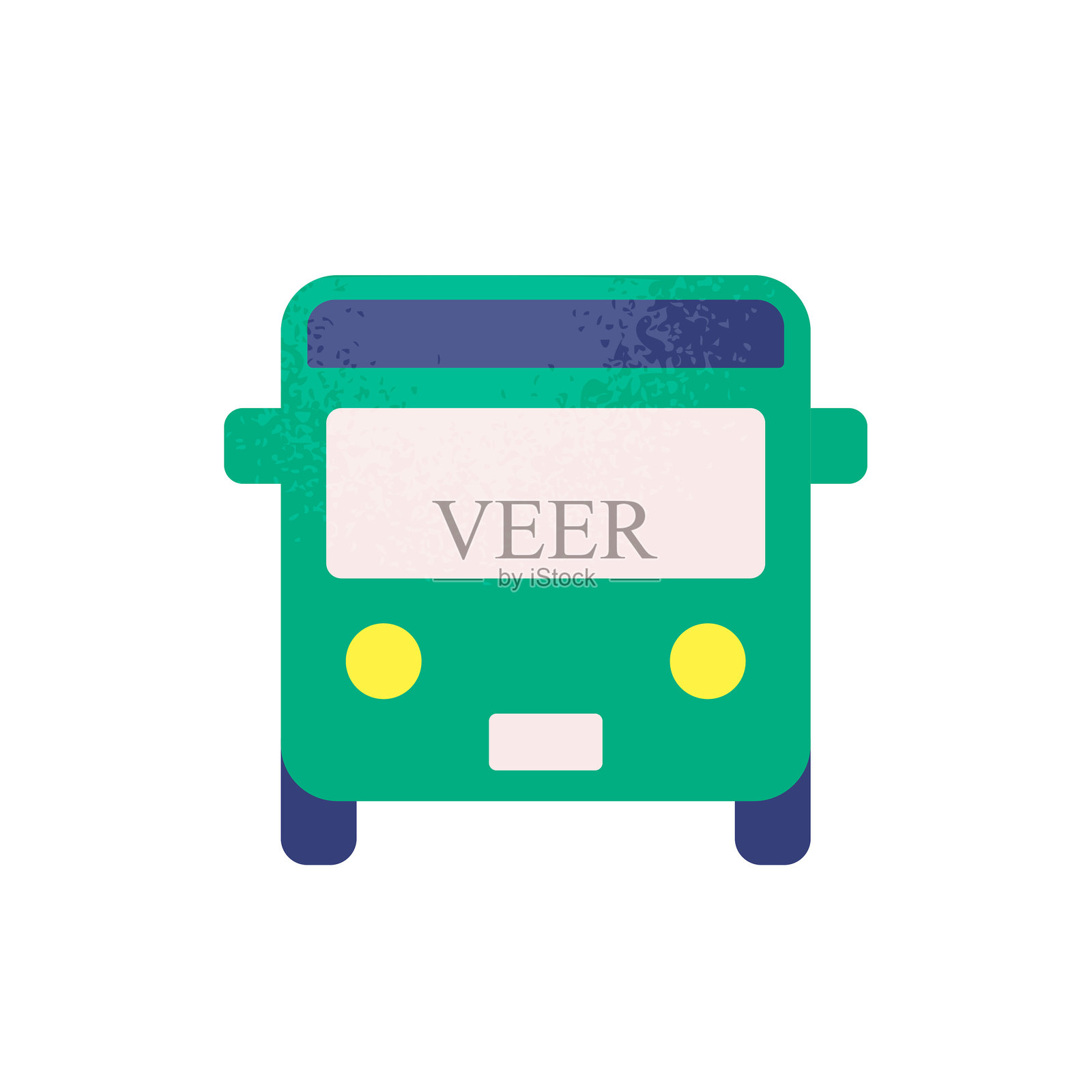 简单的观光巴士或线路巴士图标。易于使用的巴士矢量插图。插画图片素材