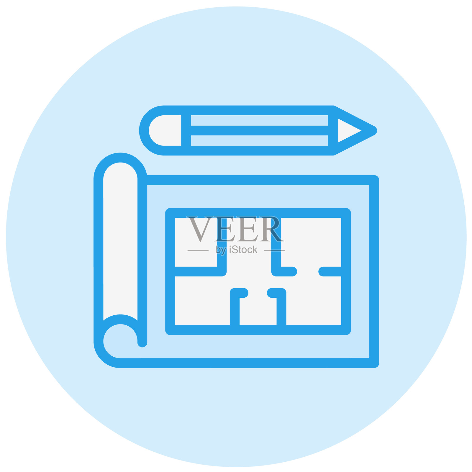 蓝图矢量图标设计插图插画图片素材