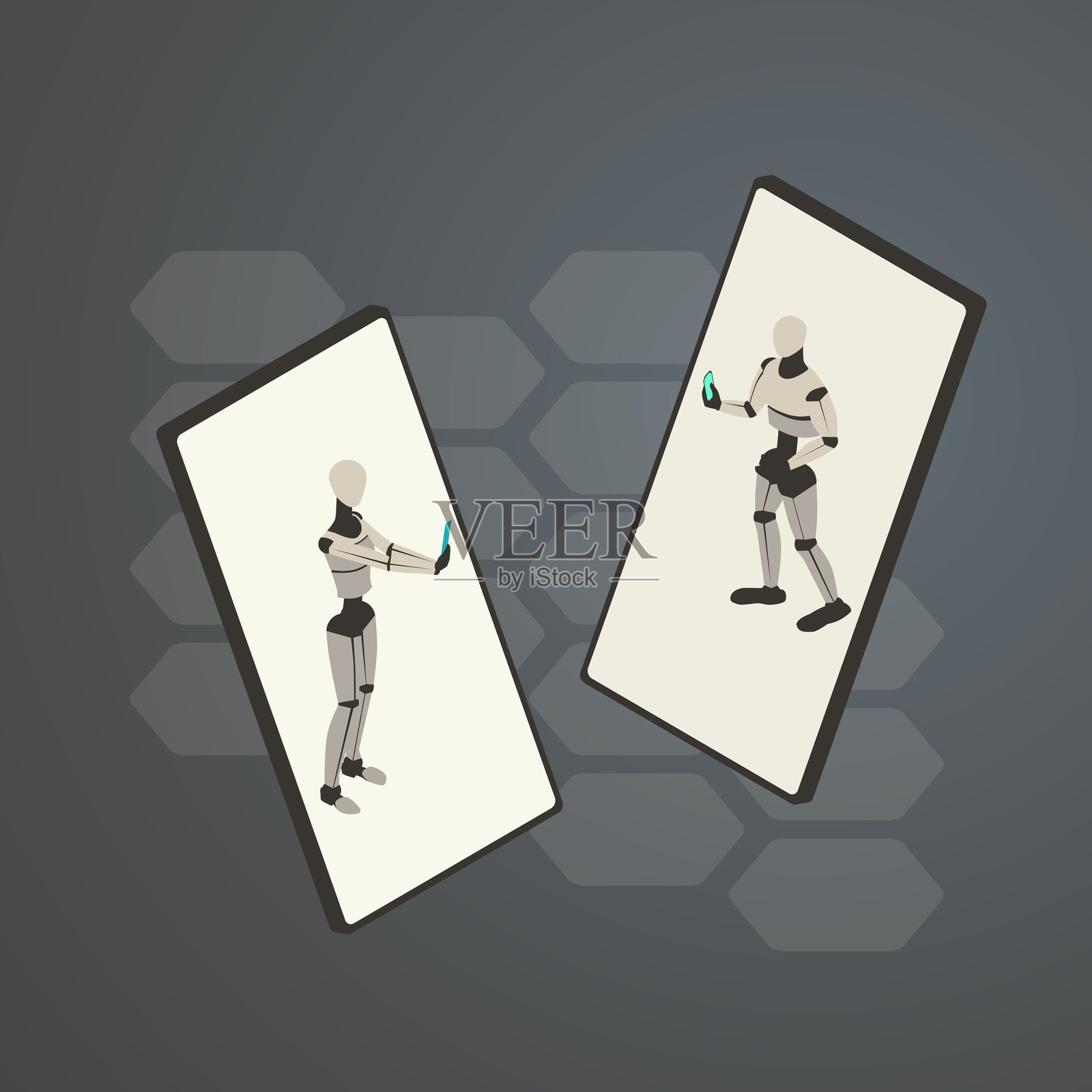 人工智能对话插画图片素材