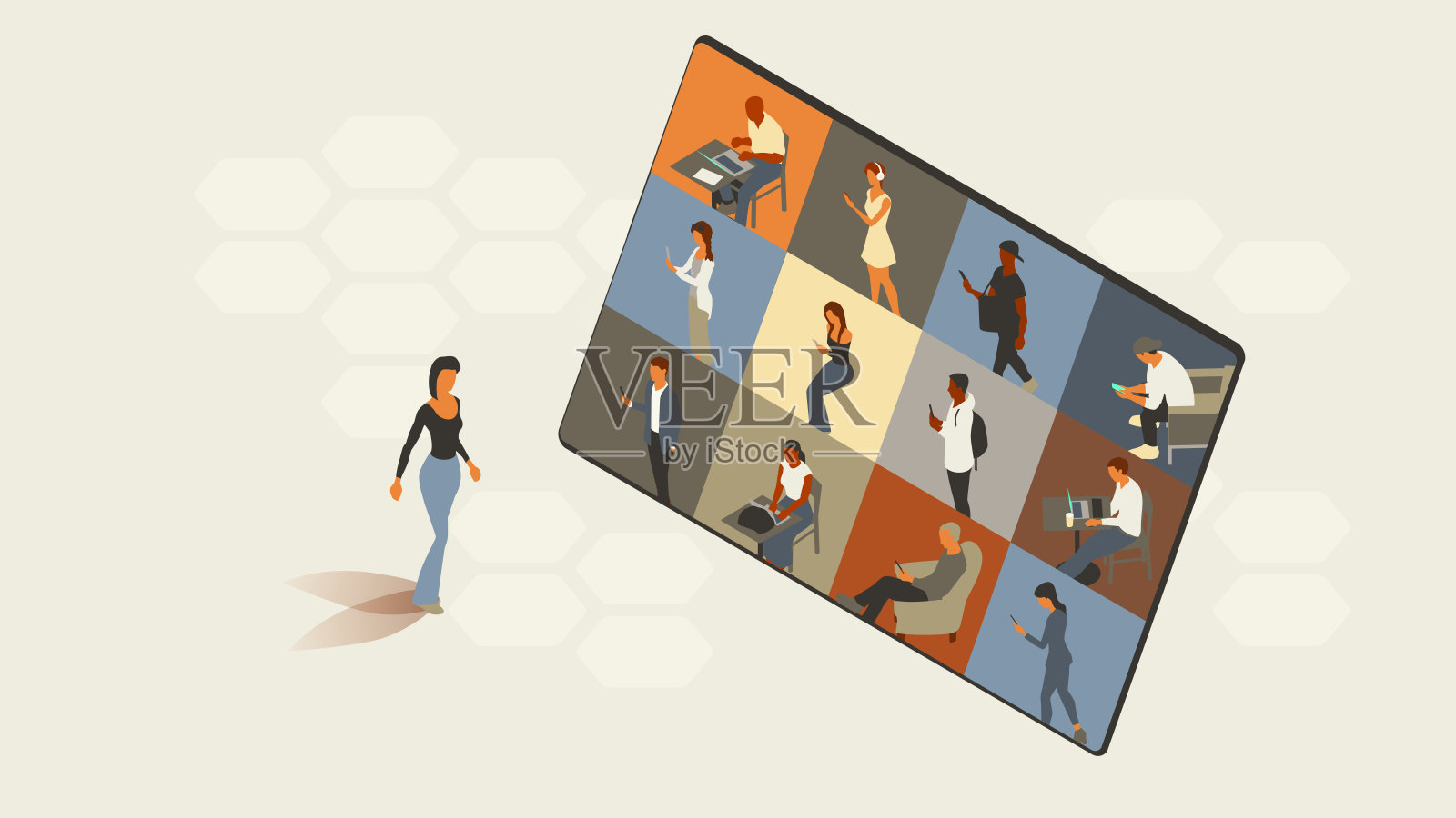 在线课程插画图片素材