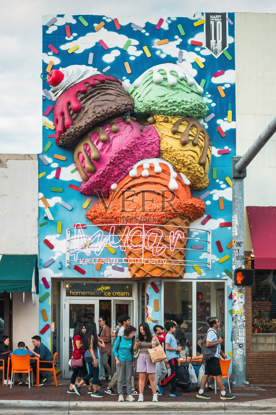 迈阿密佛罗里达小哈瓦那冰淇淋店照片摄影图片