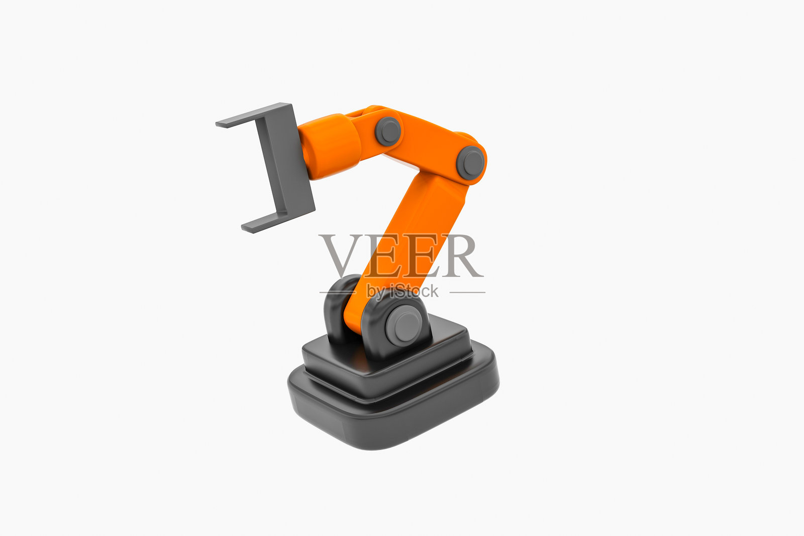 3D渲染的机器人手臂，科学与商业中的人工智能，技术与工程概念。照片摄影图片