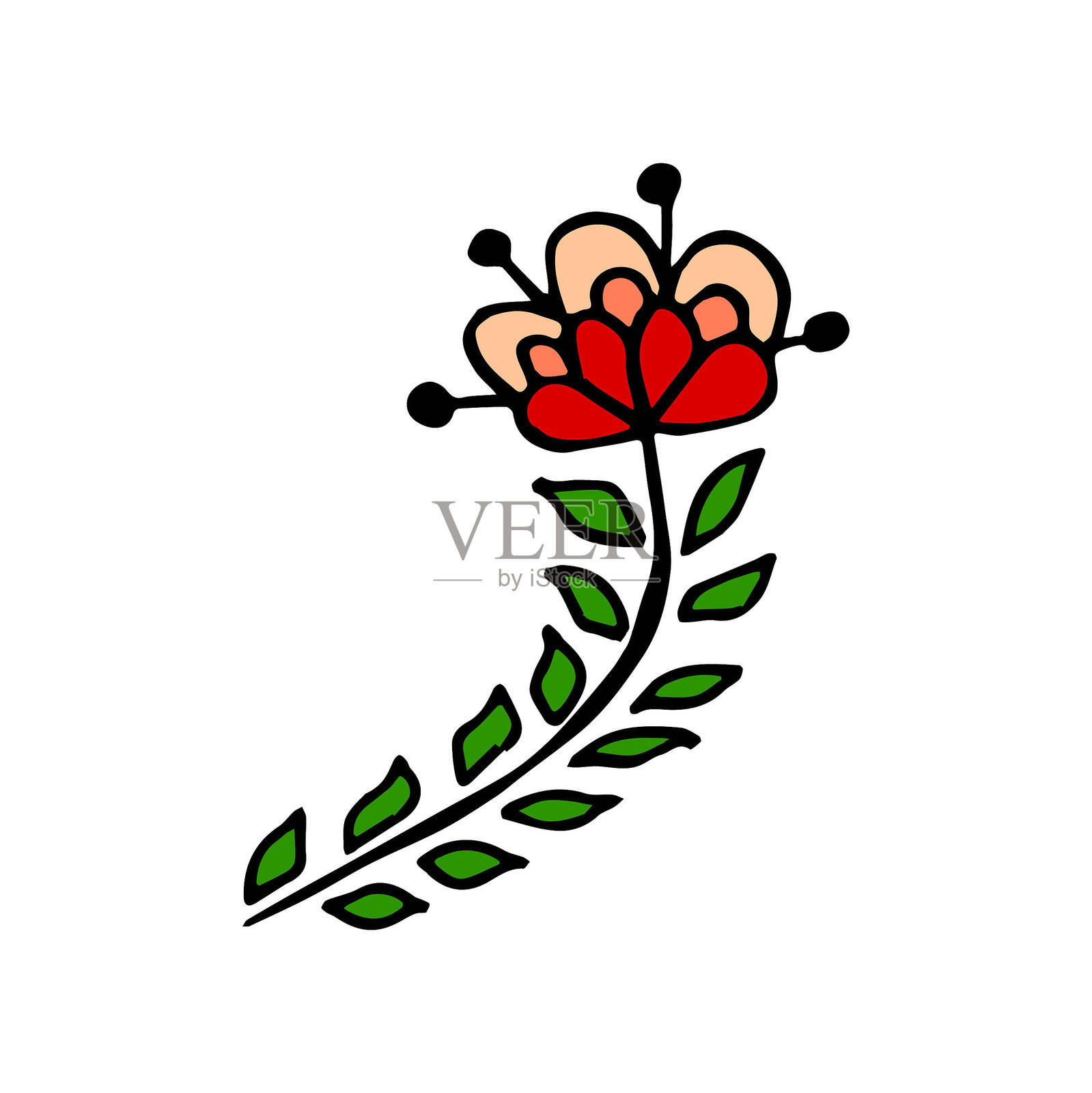 纺织模板。装饰性民俗元素，装饰品插画图片素材