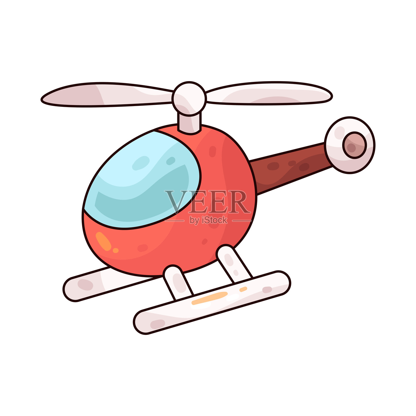 玩具直升机插画图片素材