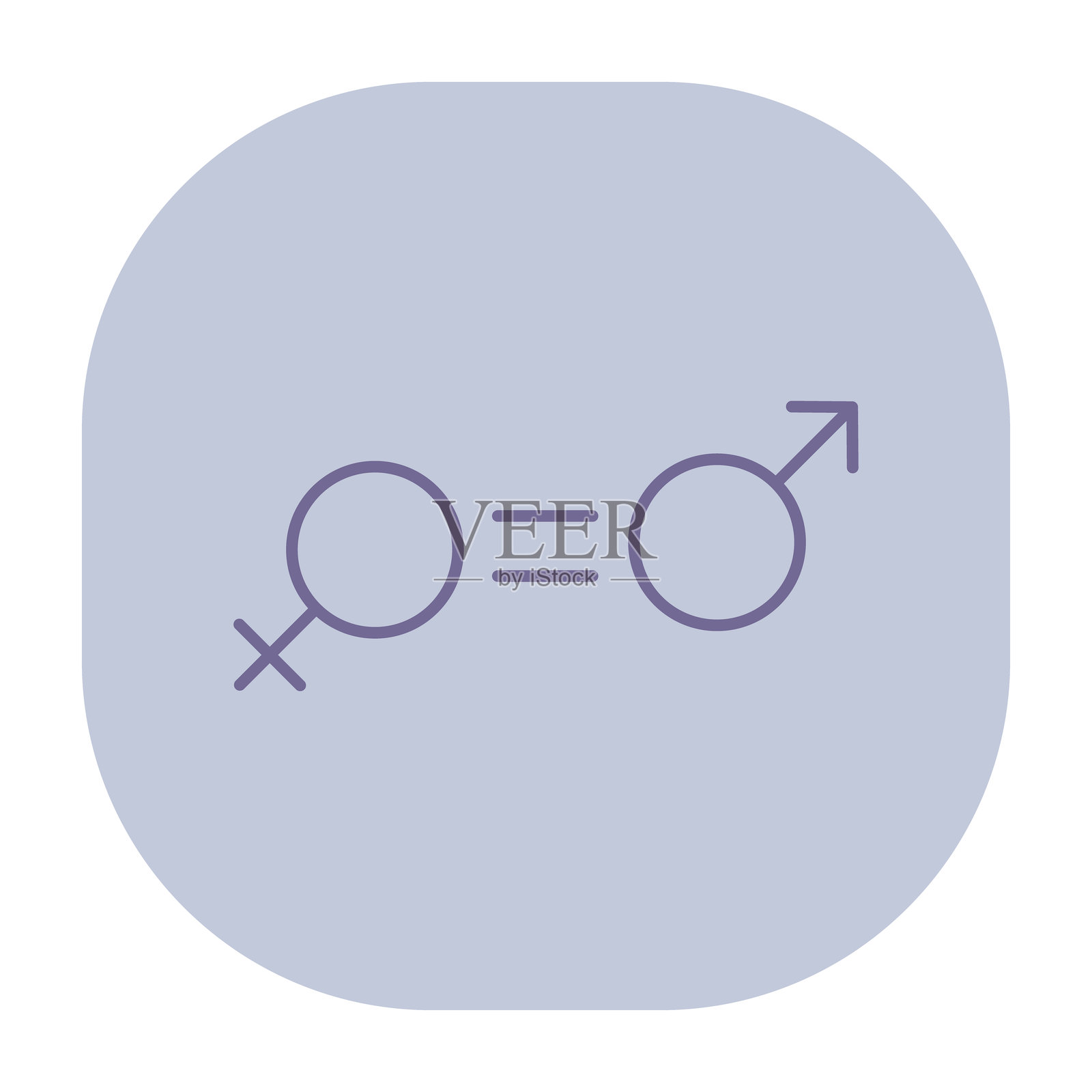 简单背景上的性别平等符号图标插画图片素材