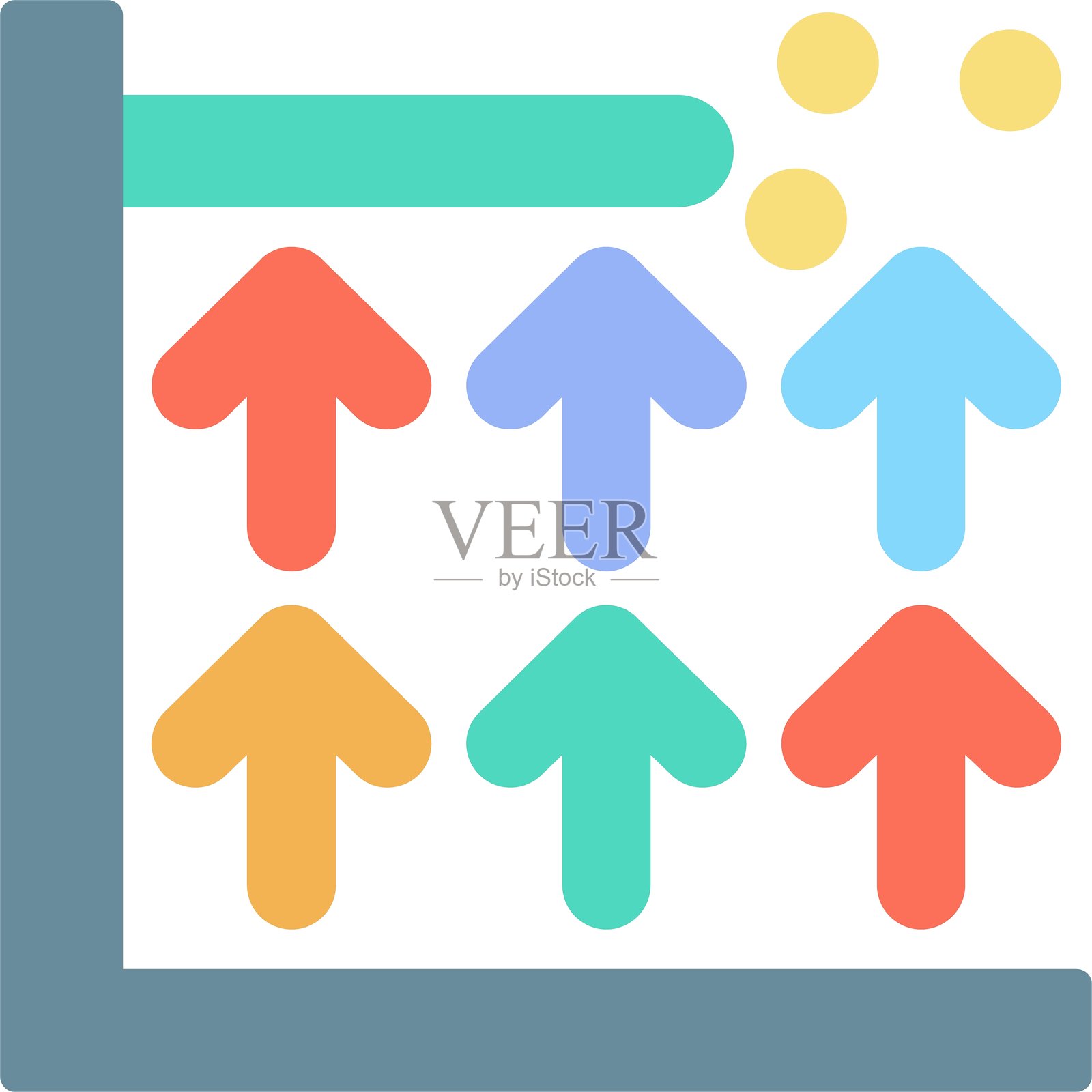 向上箭头图标插画图片素材