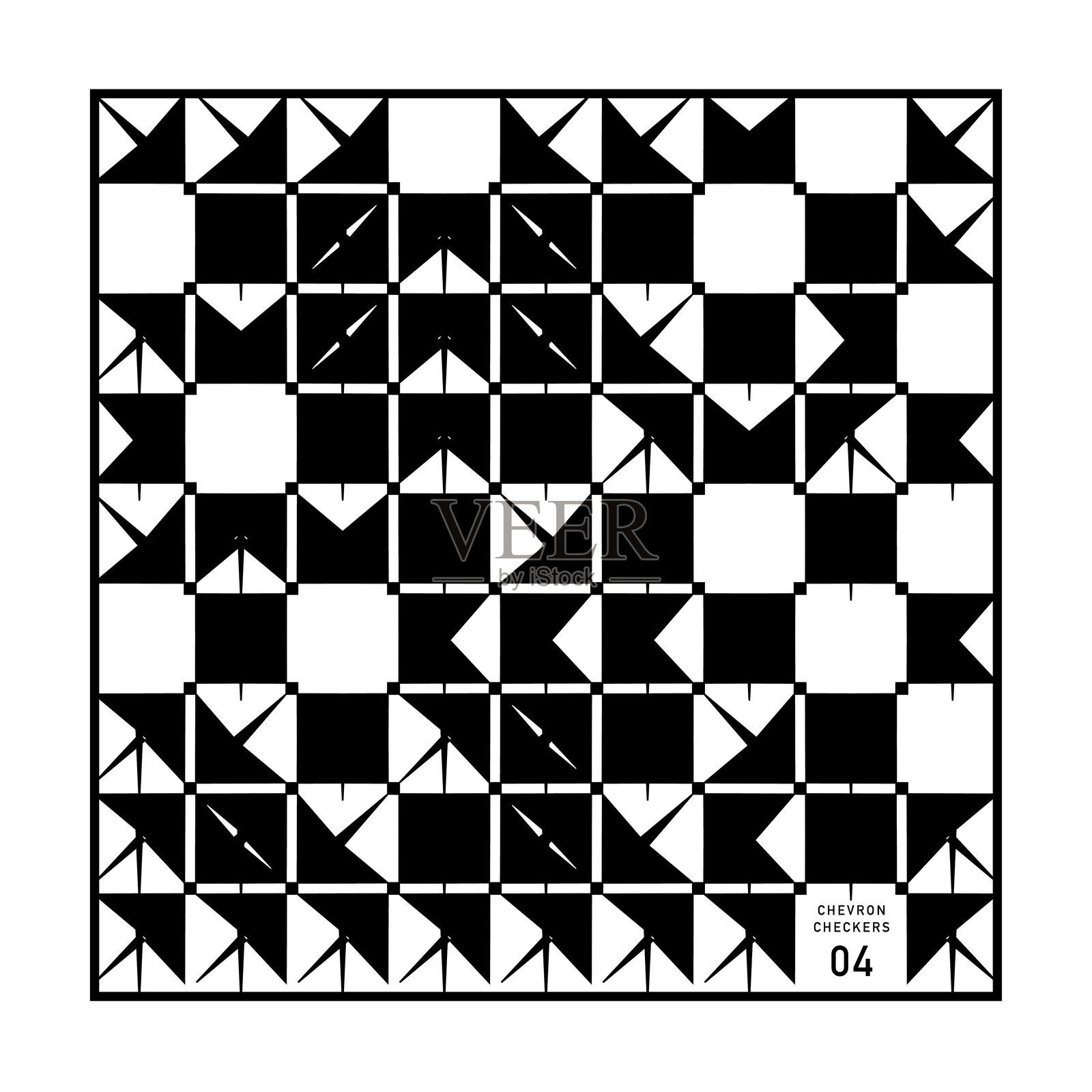 人字形格子系列 - 04插画图片素材
