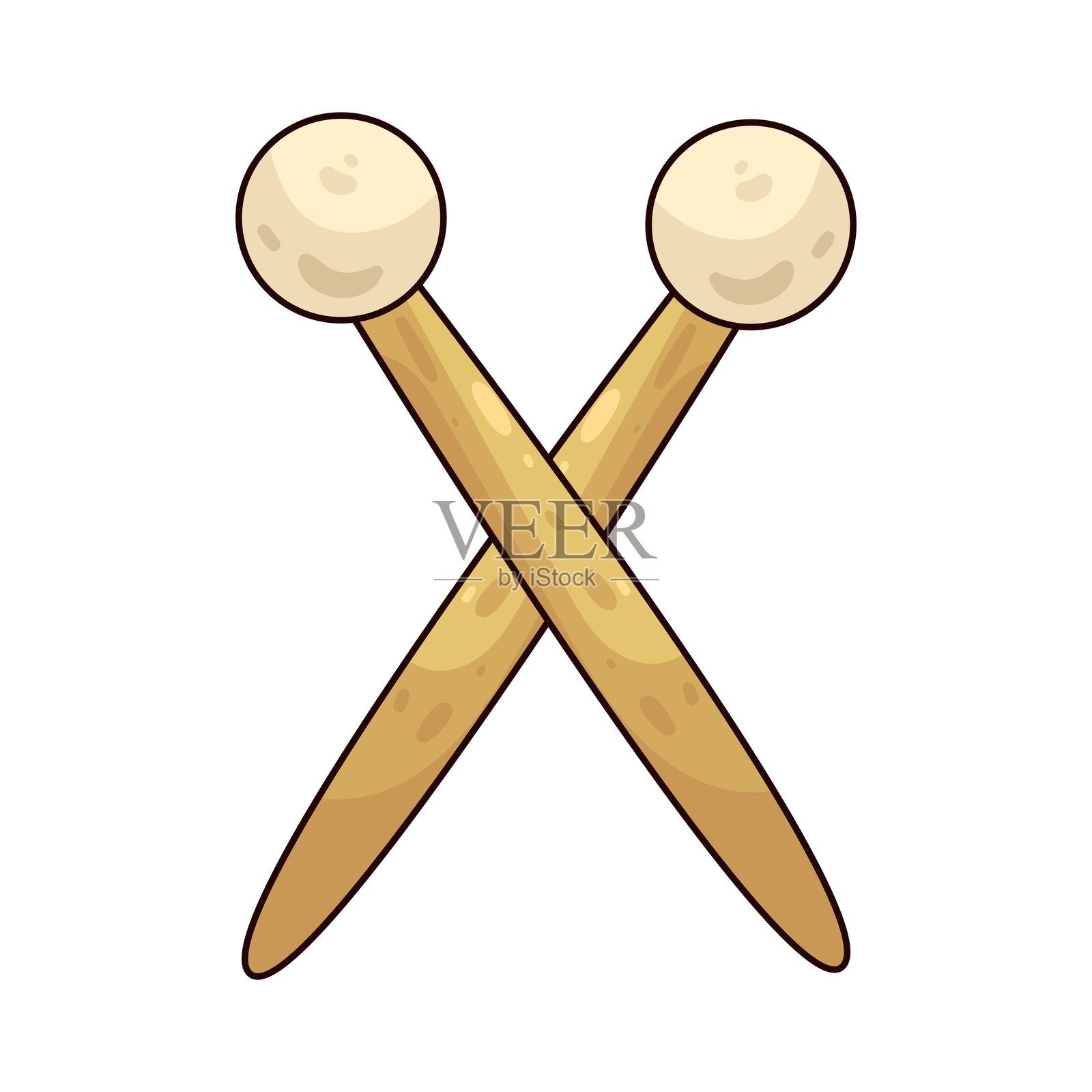 玩具鼓棒插画图片素材