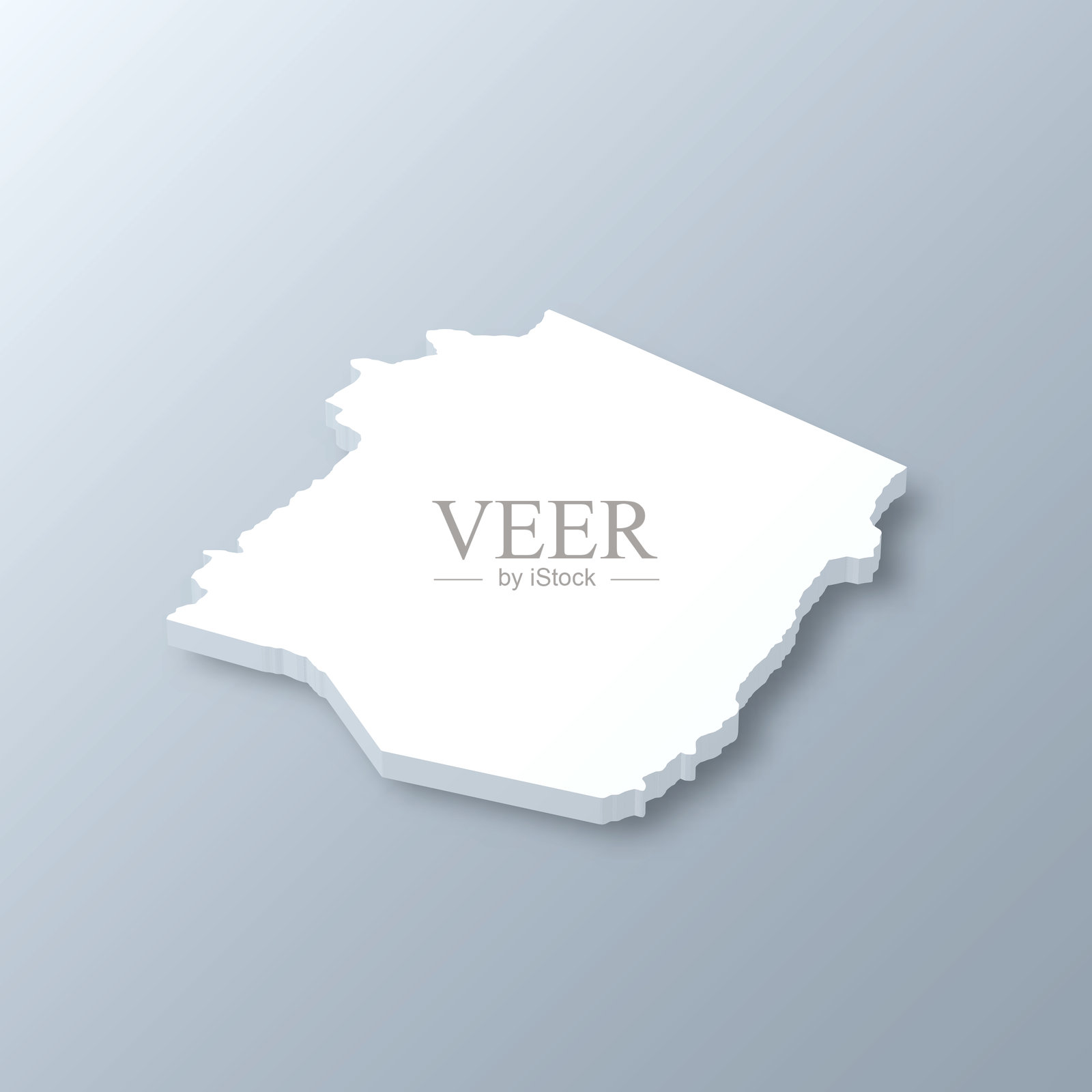 西弗吉尼亚州彭德尔顿县。灰色背景上的3D地图插画图片素材