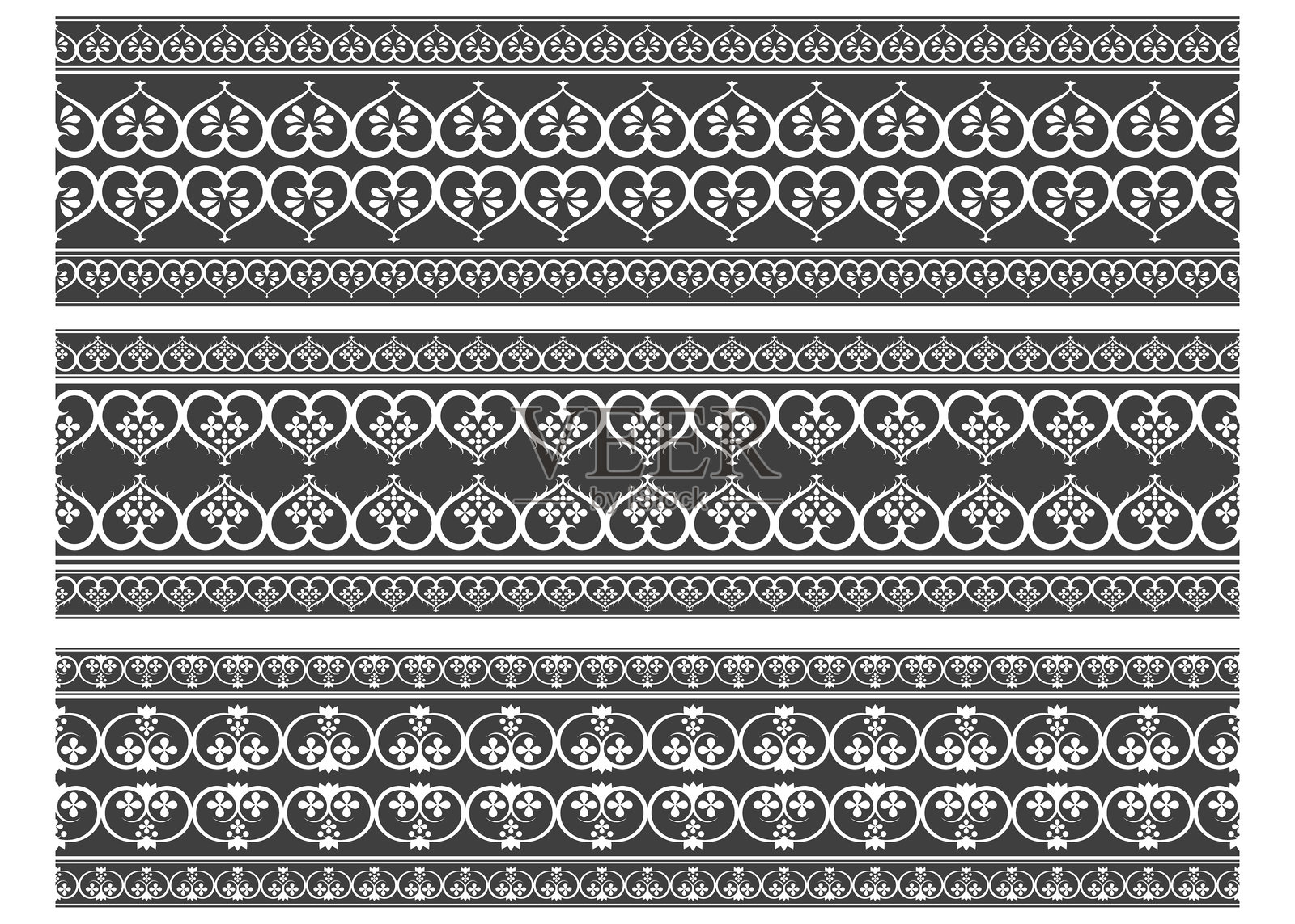 装饰性边框线套装插画图片素材