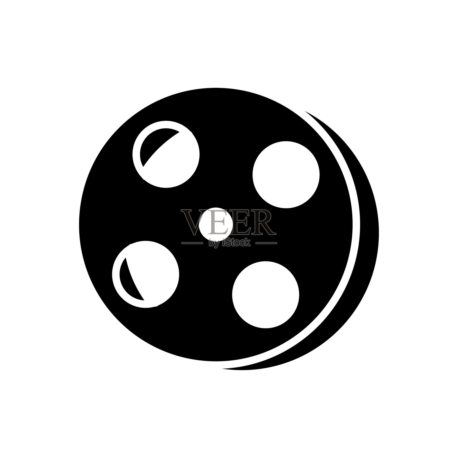 胶卷图标标志设计模板，独立插图插画图片素材