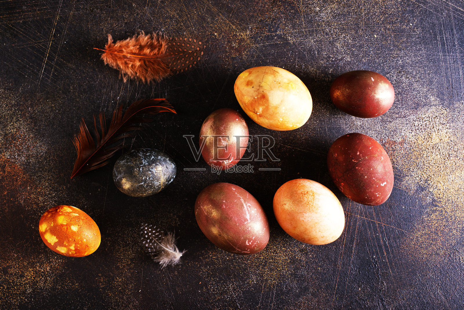 彩色复活节彩蛋照片摄影图片