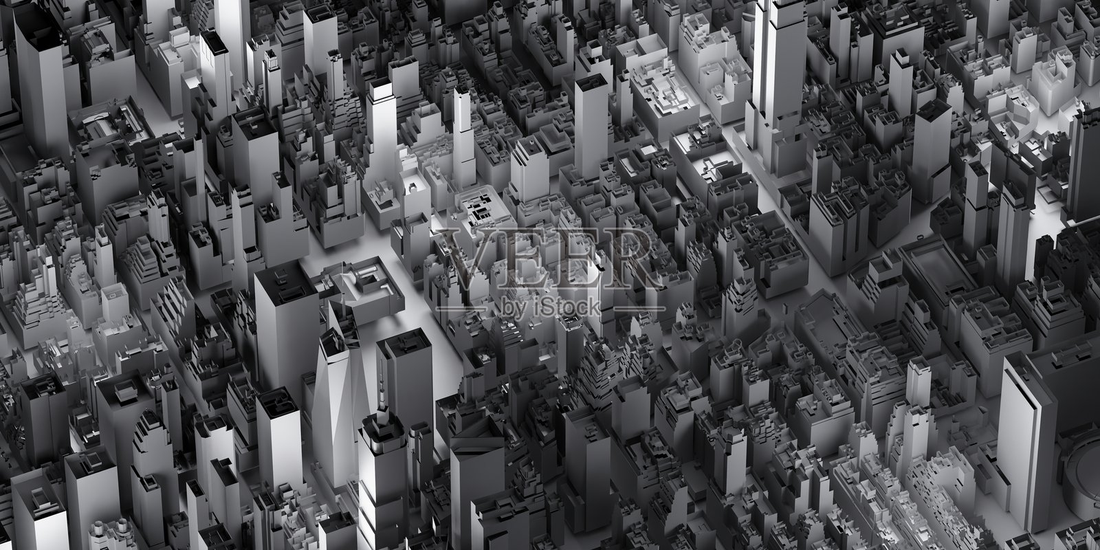 高楼大厦的首都城市，纽约，3D插图照片摄影图片