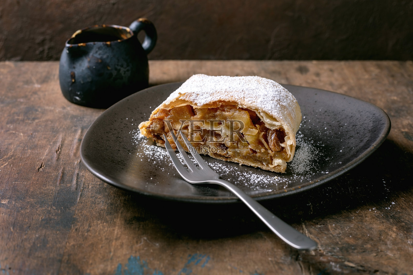 传统奥地利苹果卷照片摄影图片