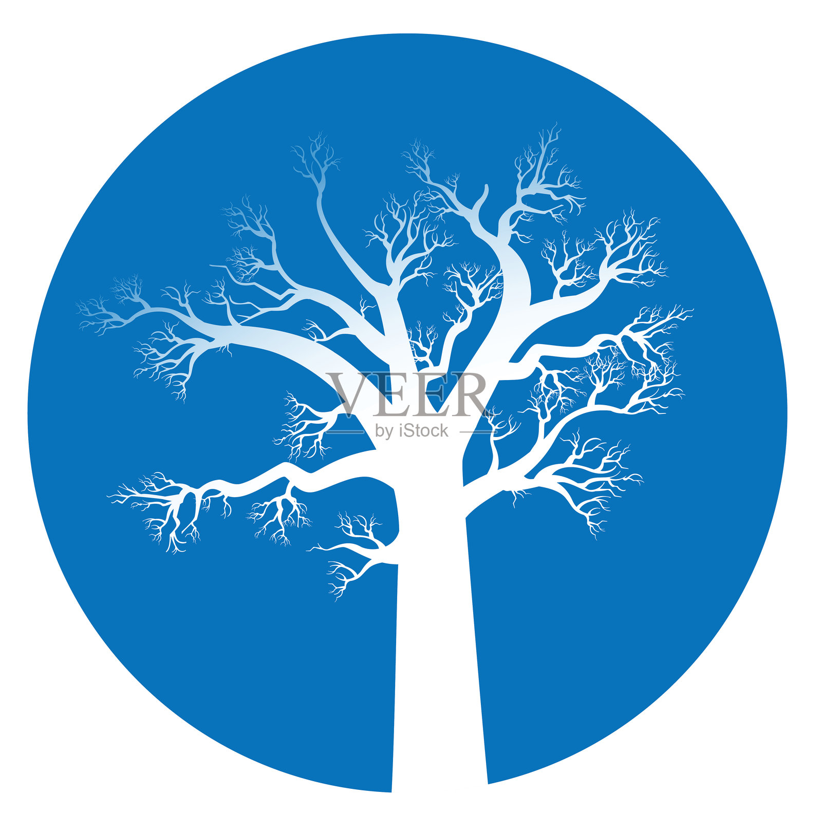 树的剪影插画图片素材