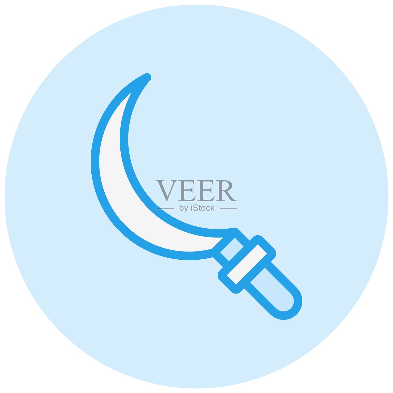 镰刀矢量图标设计插图插画图片素材