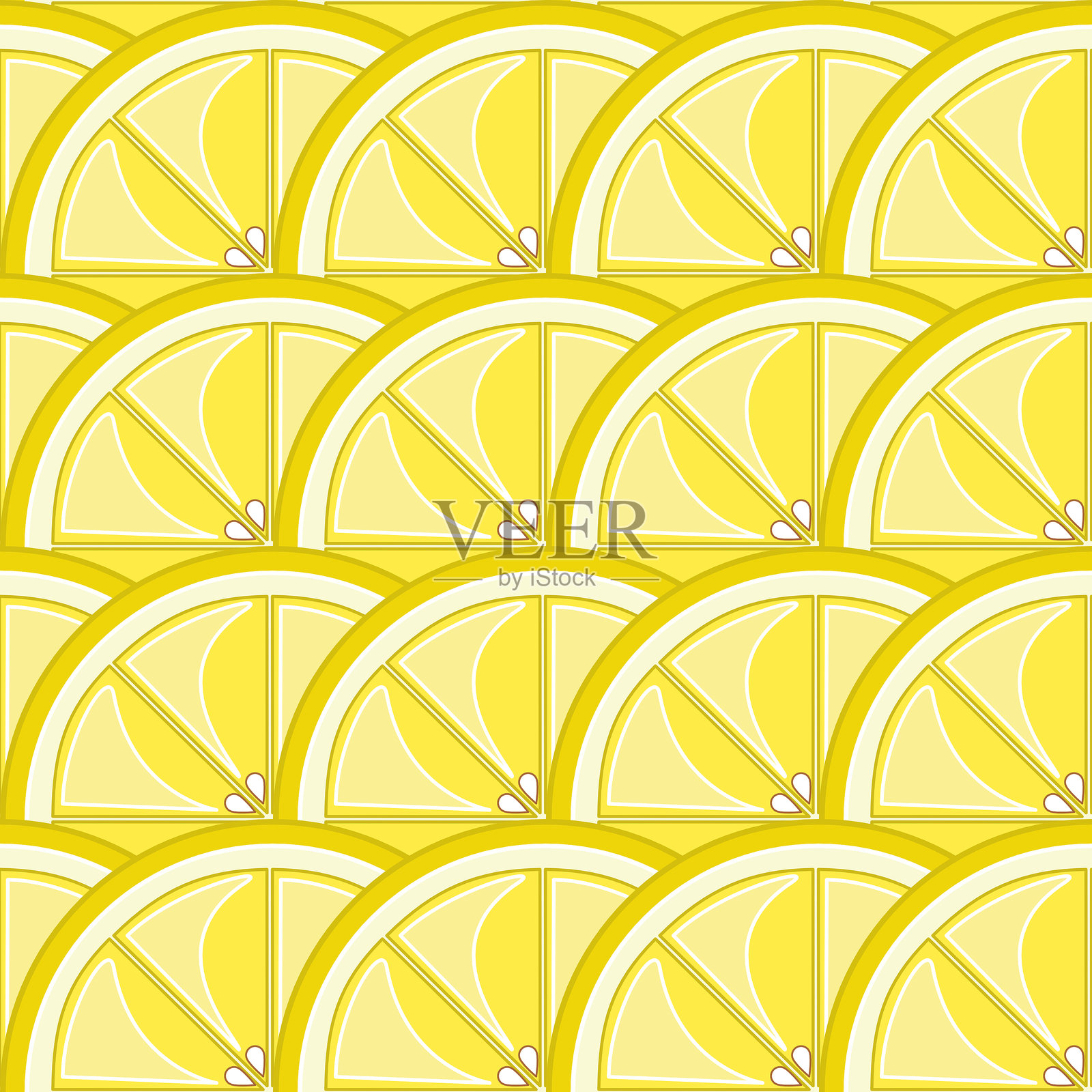 柠檬片矢量图案插画图片素材