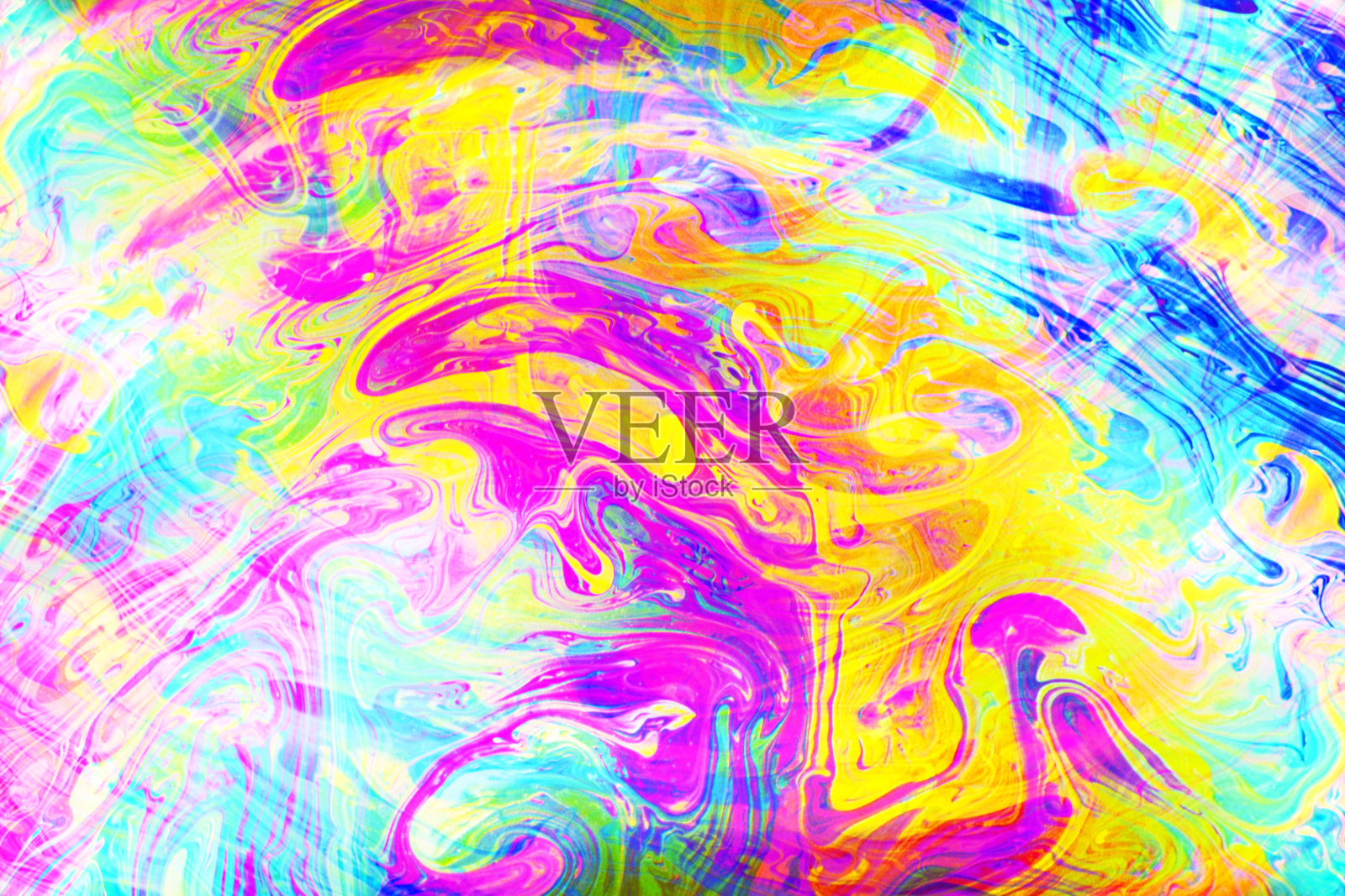 彩虹色肥皂泡的抽象背景照片摄影图片