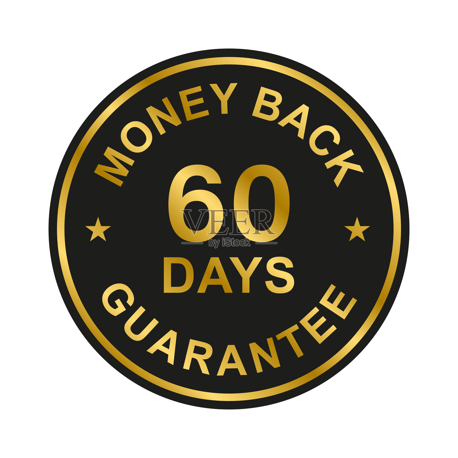 60天退款保证图标矢量图，适用于图形设计、标志、网站、社交媒体、移动应用和用户界面插图插画图片素材