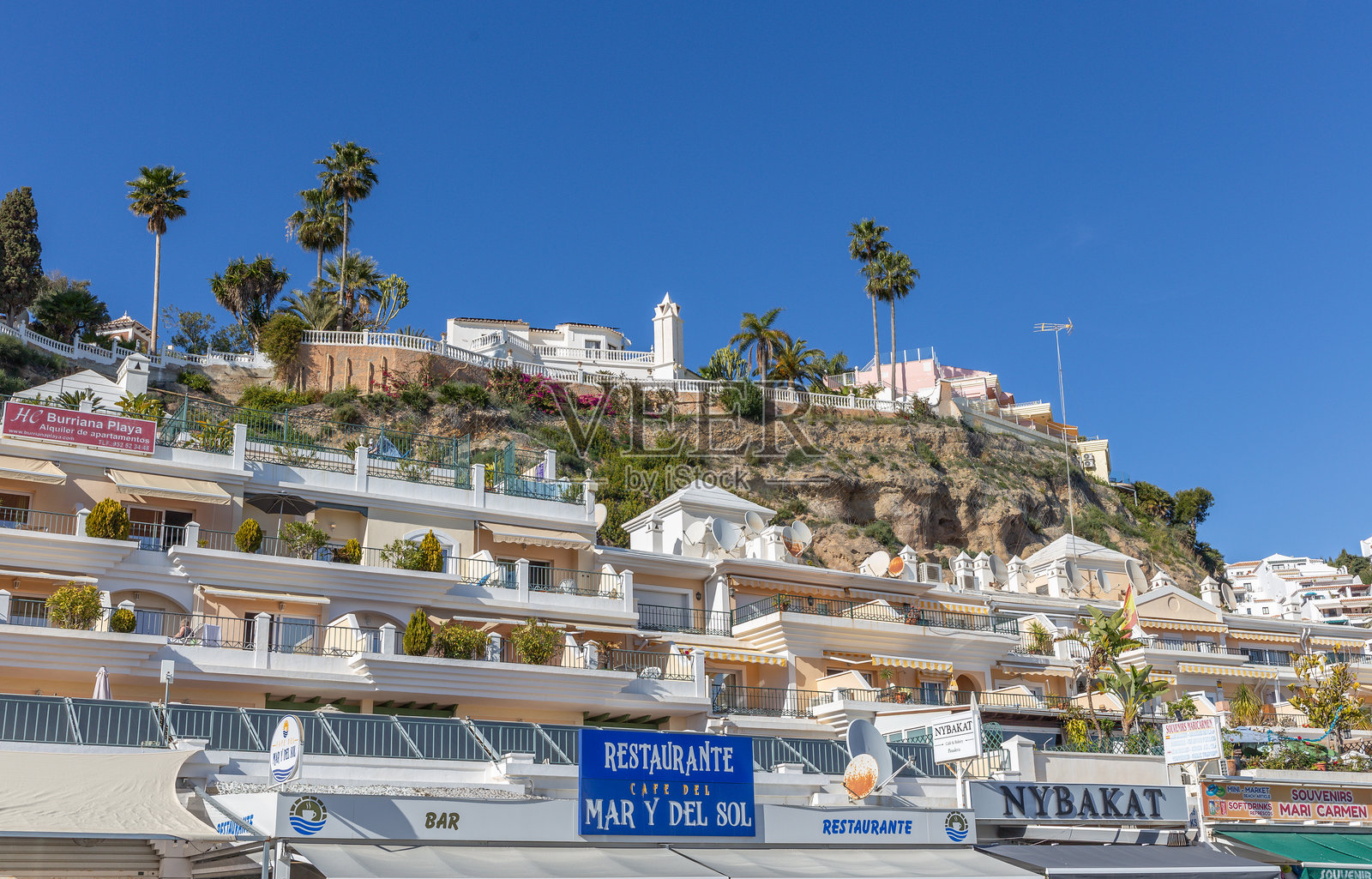 西班牙安达卢西亚的内尔哈。照片摄影图片