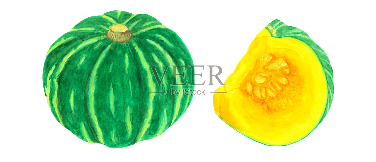 这是我用水彩画的模拟插图。插画图片素材