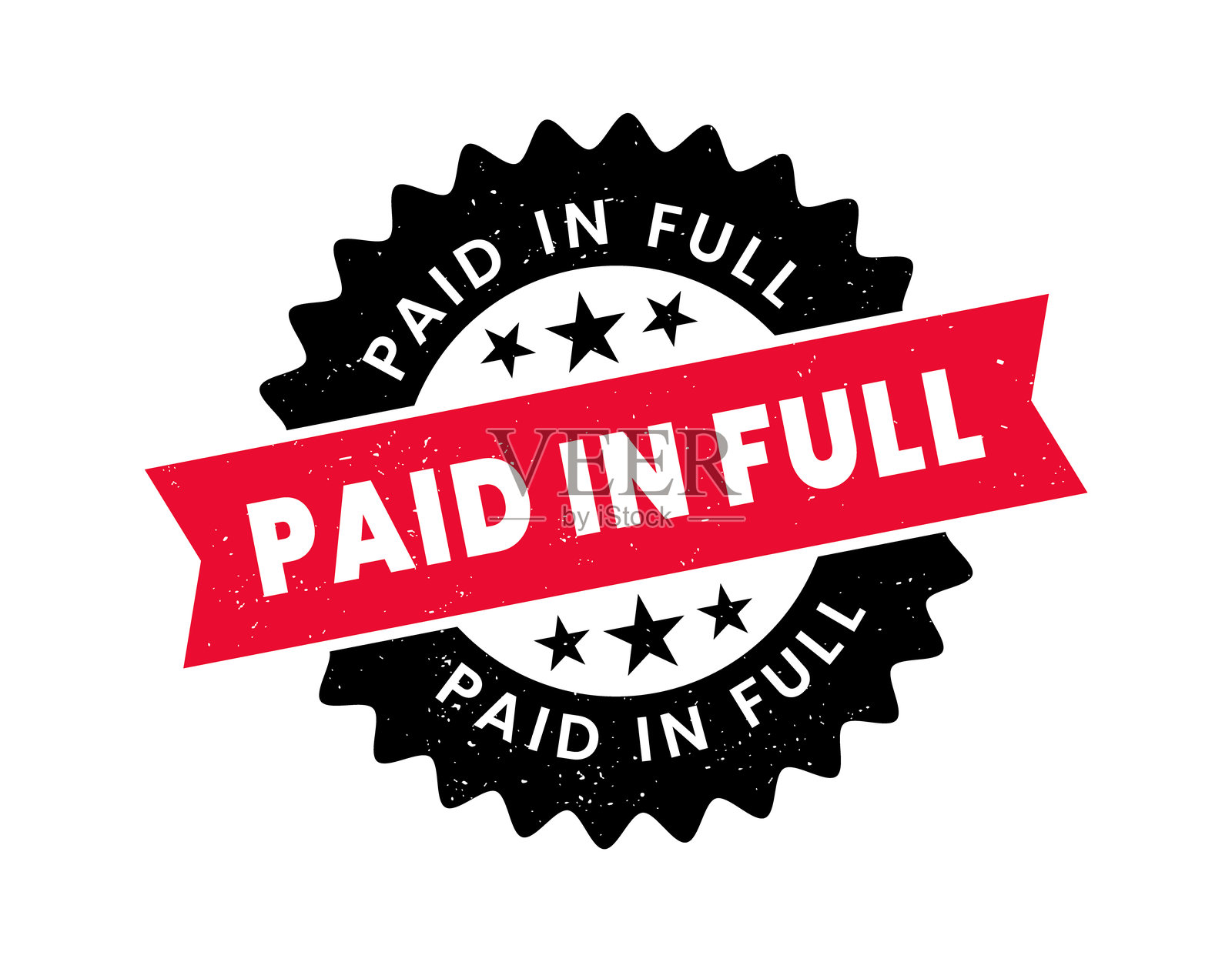 已付清印章、封印、标签。库存插图插画图片素材