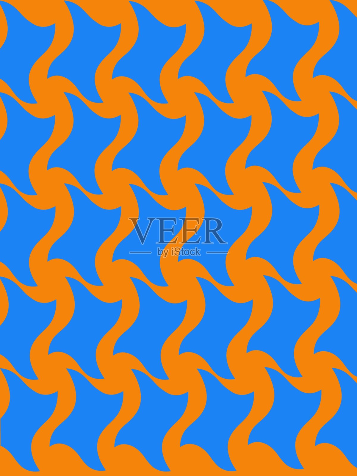 蓝橙色艺术作品插画图片素材