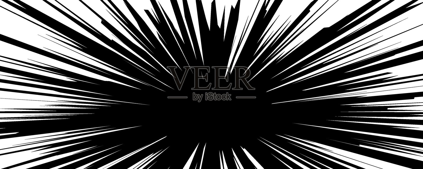 动态黑白放射状爆发插图插画图片素材
