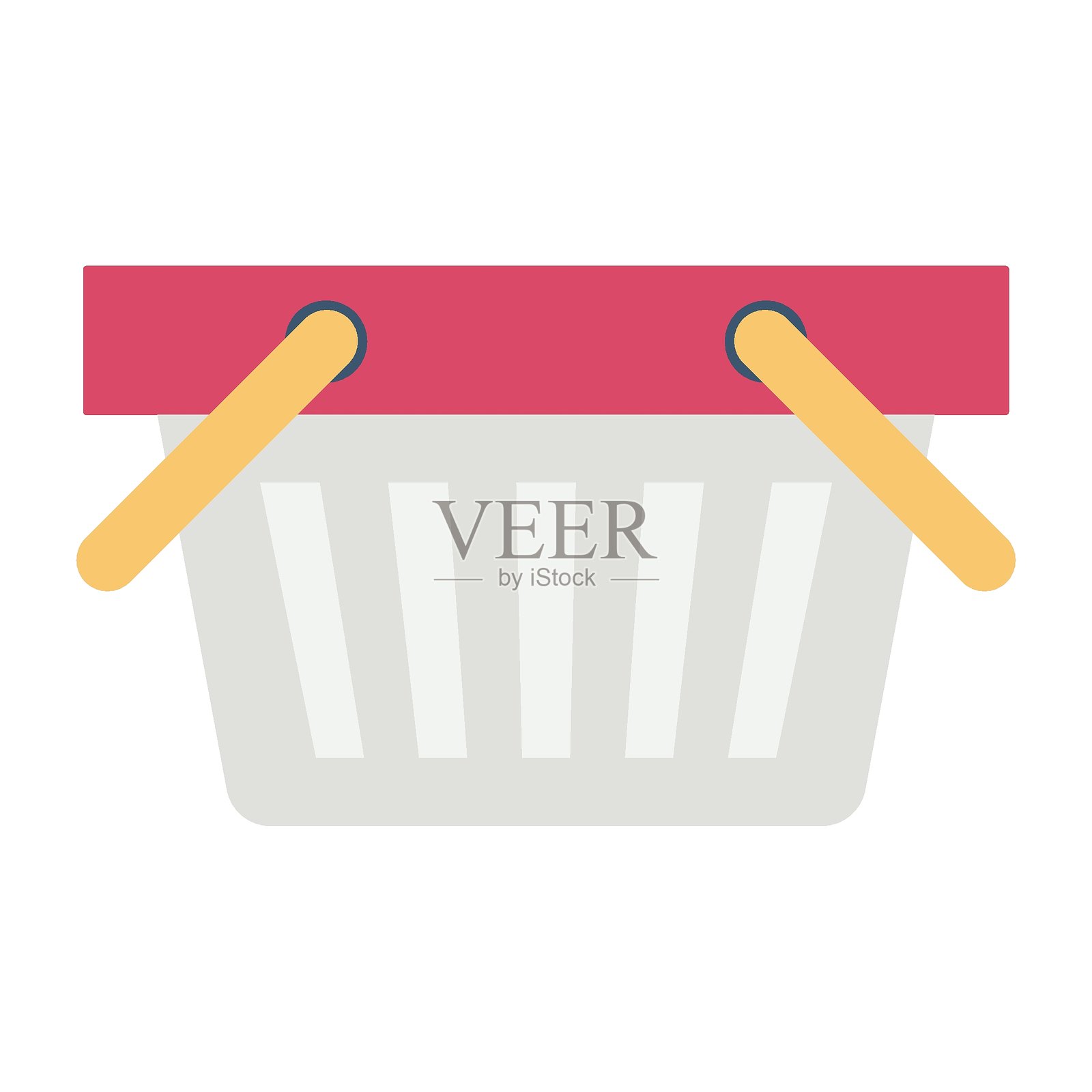 可轻松修改或编辑的篮子颜色矢量图标插画图片素材