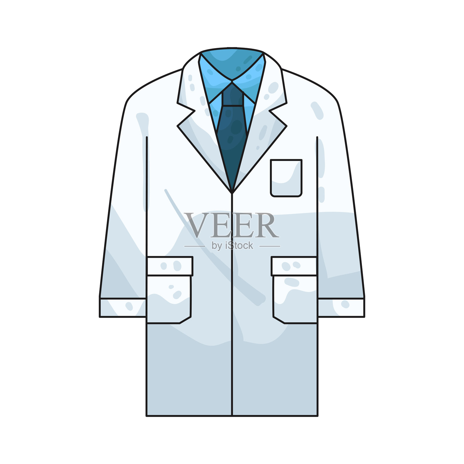 实验室外套插画图片素材