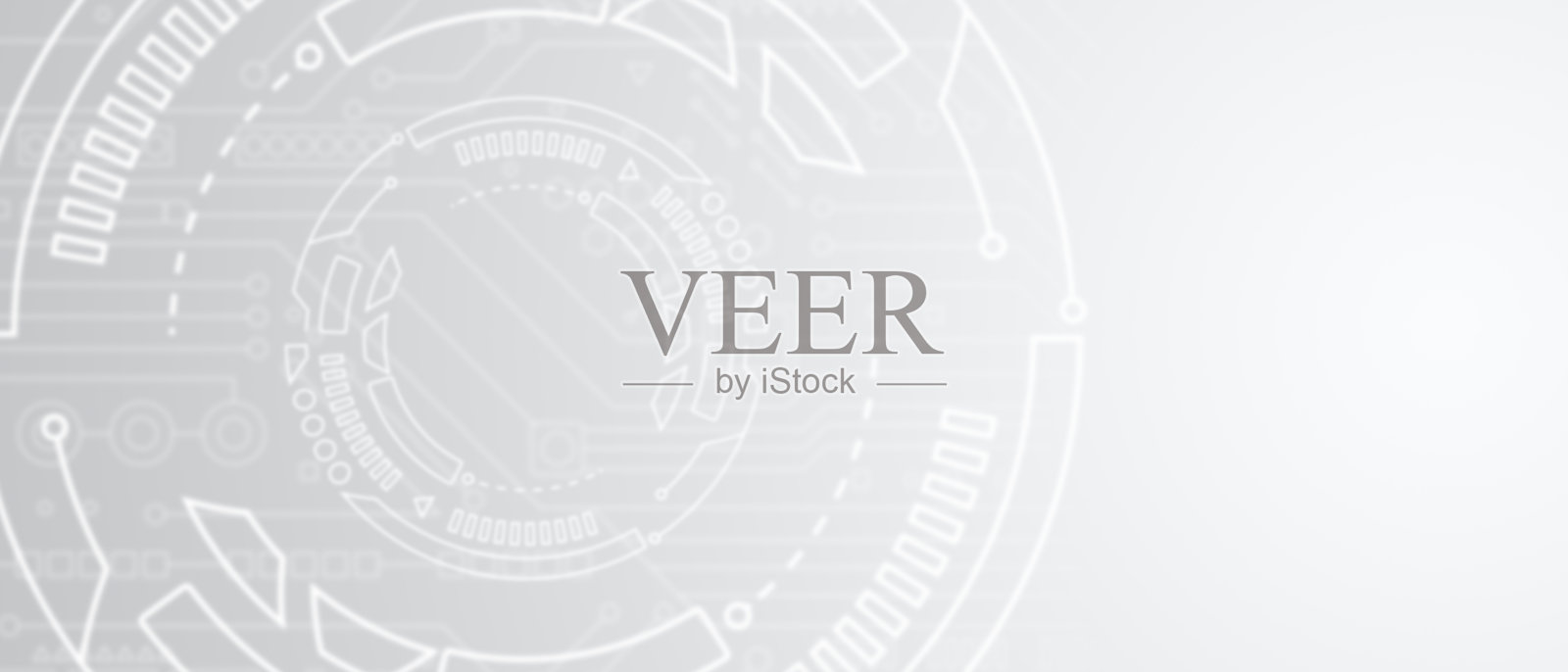 模糊的数字电子技术概念背景。灰白色背景，留有空白区域。插画图片素材