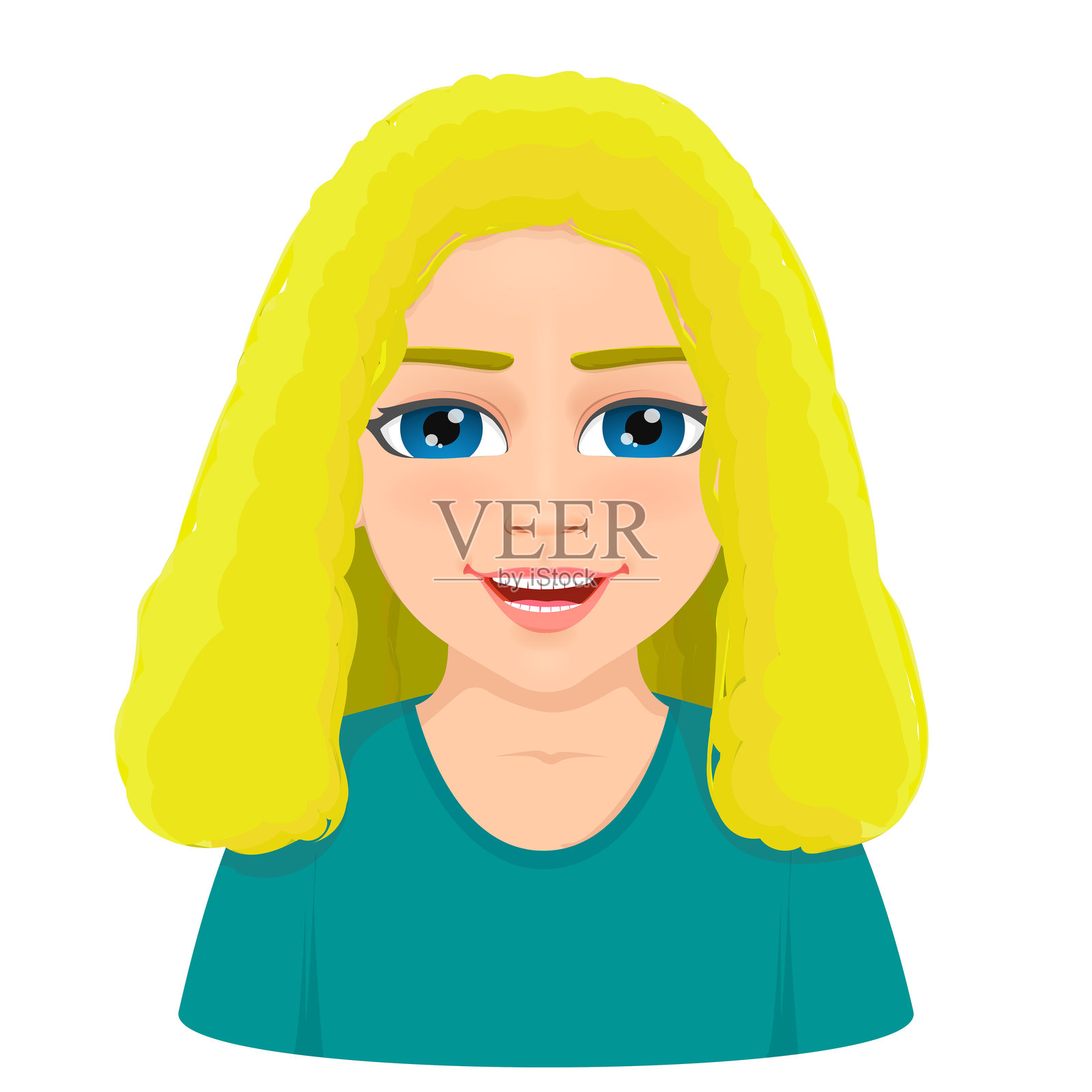 女性肖像插画图片素材