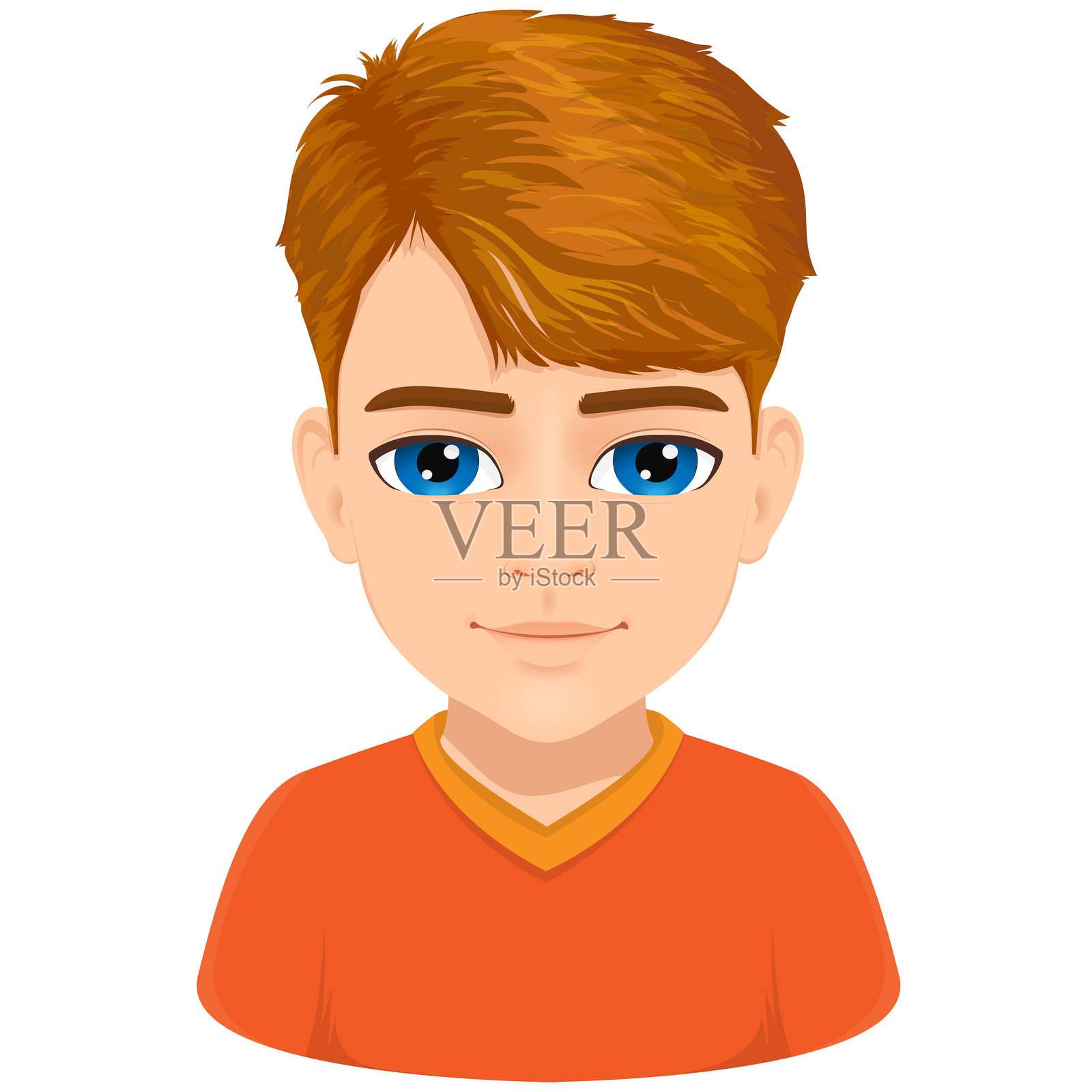 男孩肖像插画图片素材