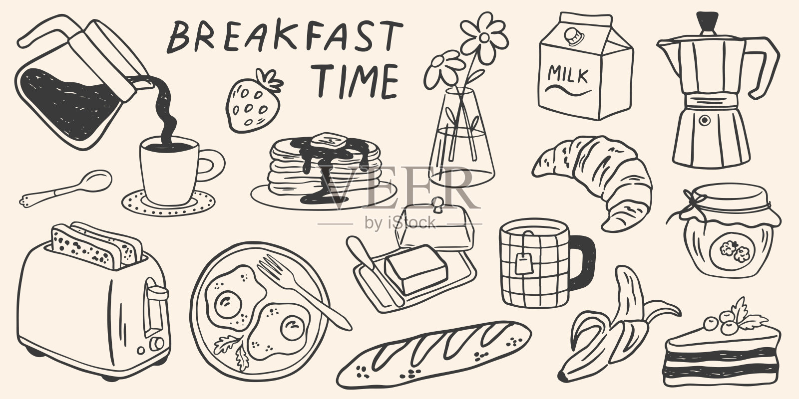 早餐插画图片素材