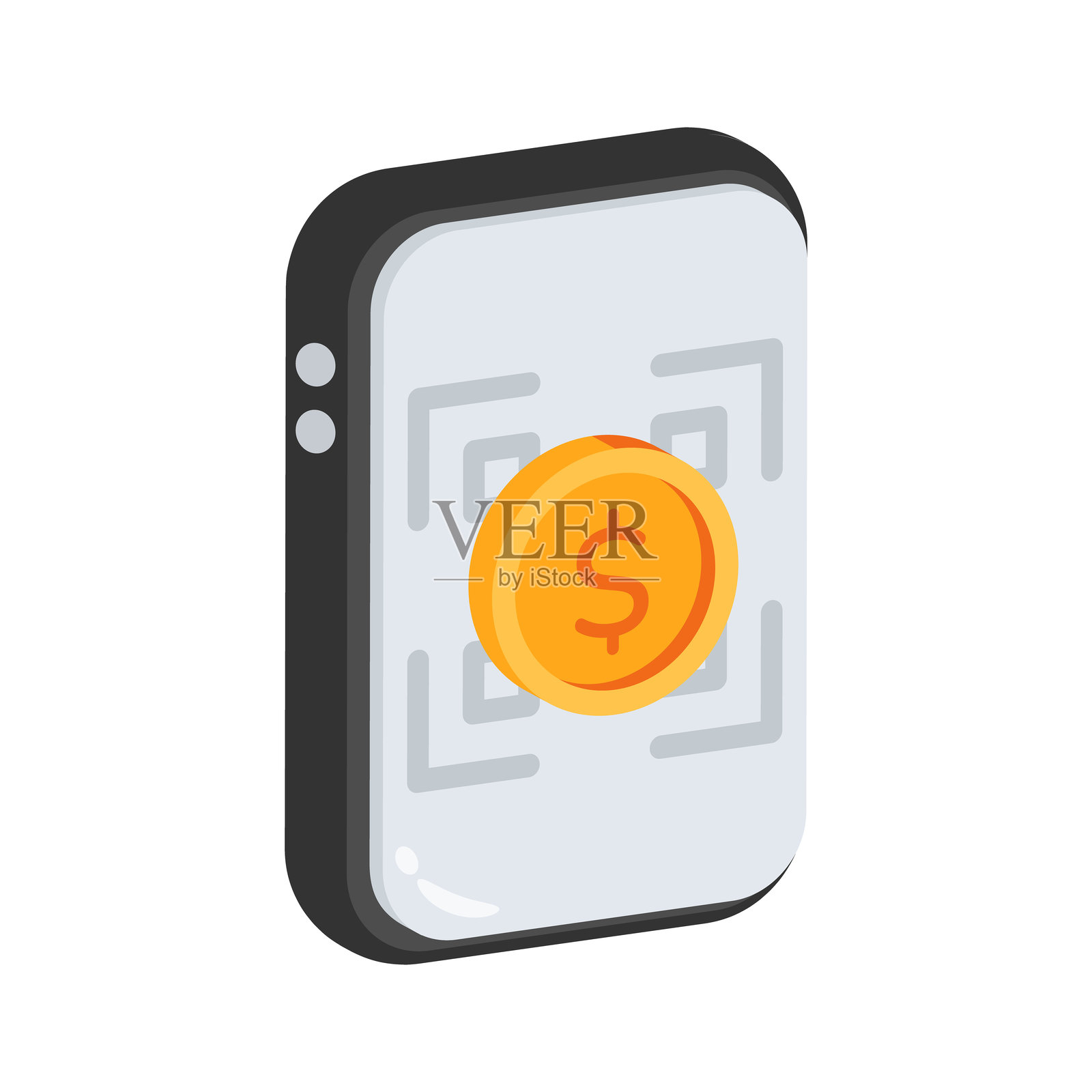 二维码支付插画图片素材