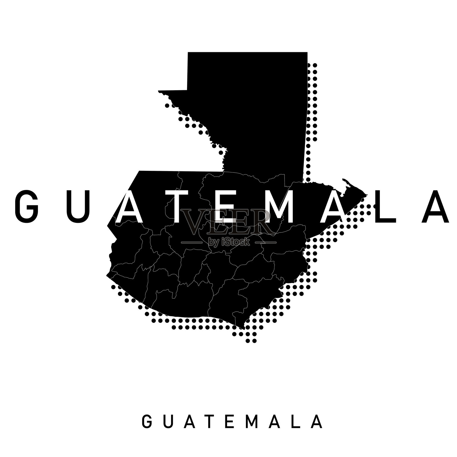 危地马拉地图插图矢量图插画图片素材